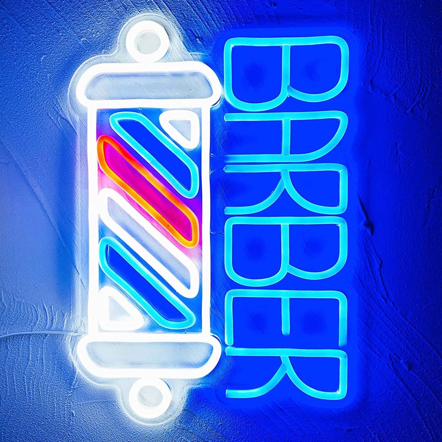 Vivid Bright Red White Blue Barber LED Night Light Room Wall Decoration
