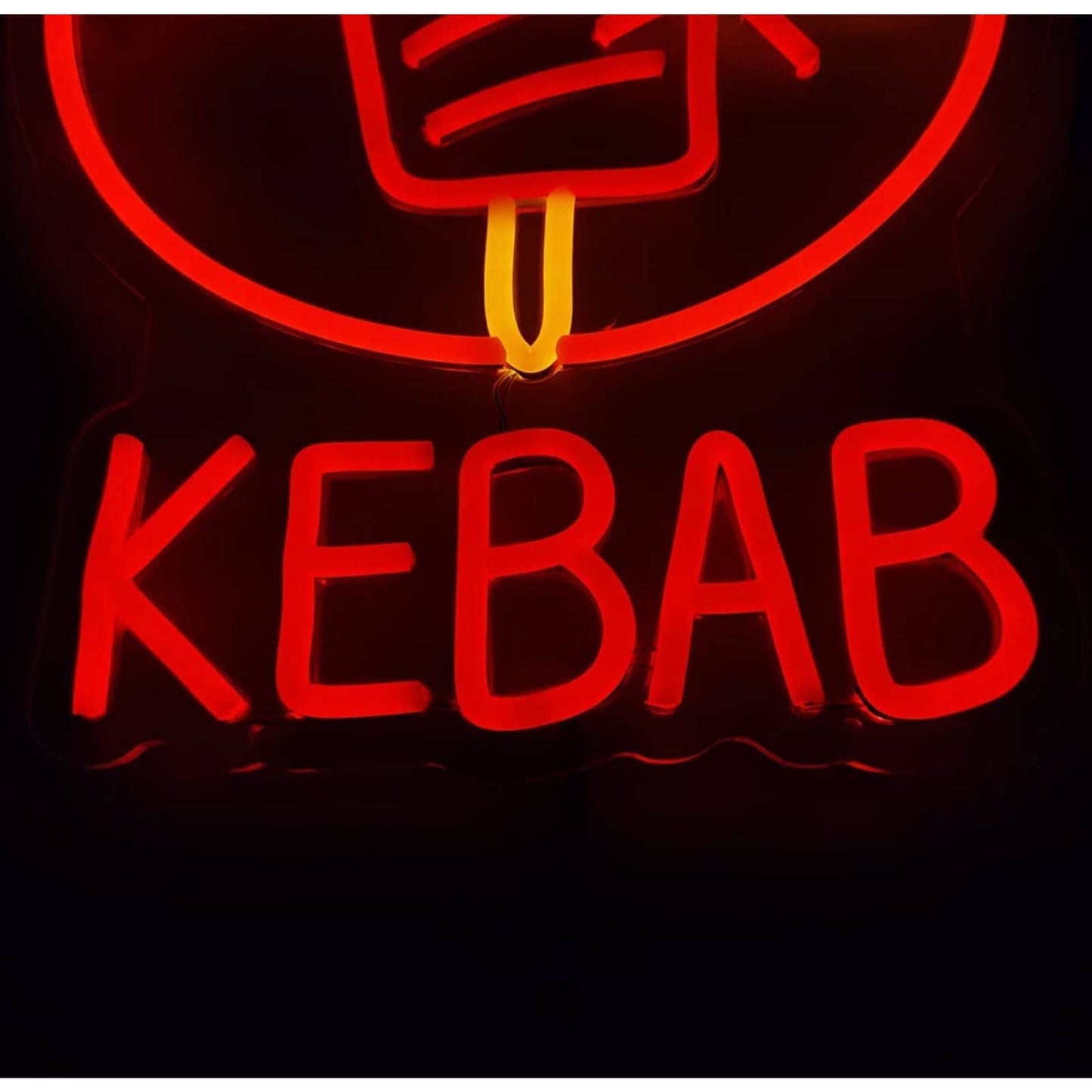 Tasty Bright Kabab LED Night Light Flame Fire Food Decoration