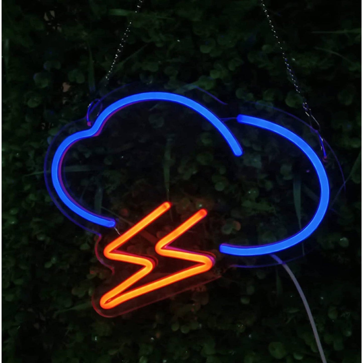 Bright Blue / Yellow Thunder Storm Cloud LED Night Light Room Wall Decoration