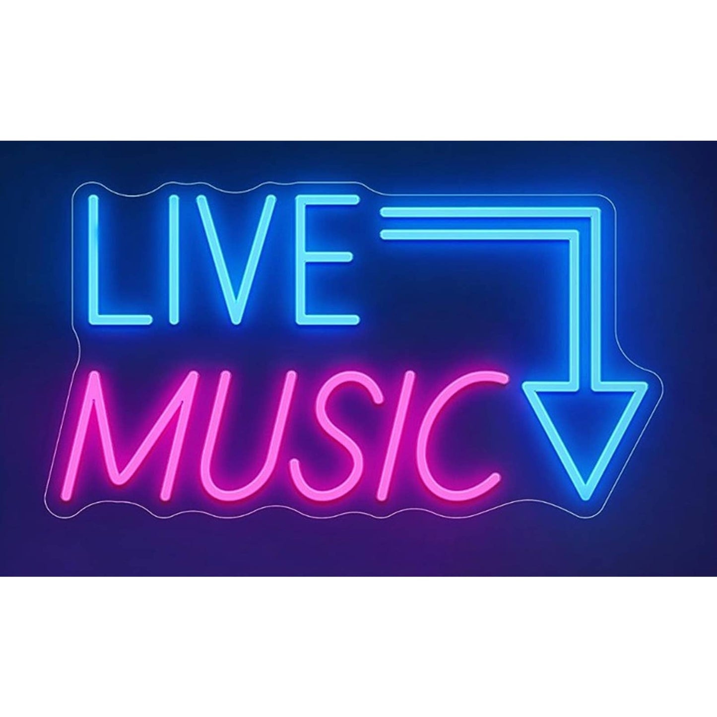 Fun Bright Pink / Blue Live Music Arrow LED Night Light Concert Party Decor