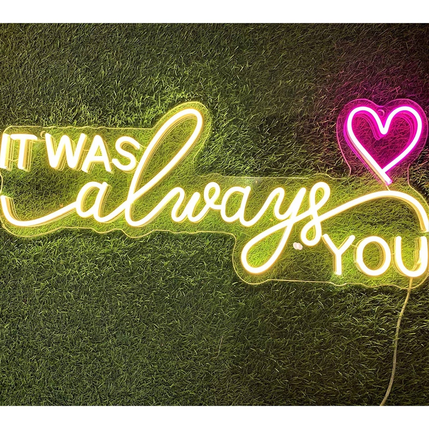 Lovely Bright Warm “It Was Always You” LED Night Light Room Wall Decoration