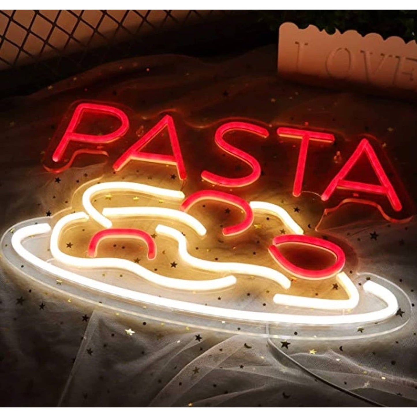 Lovely Bright Pasta LED Night Light Room Wall Decoration