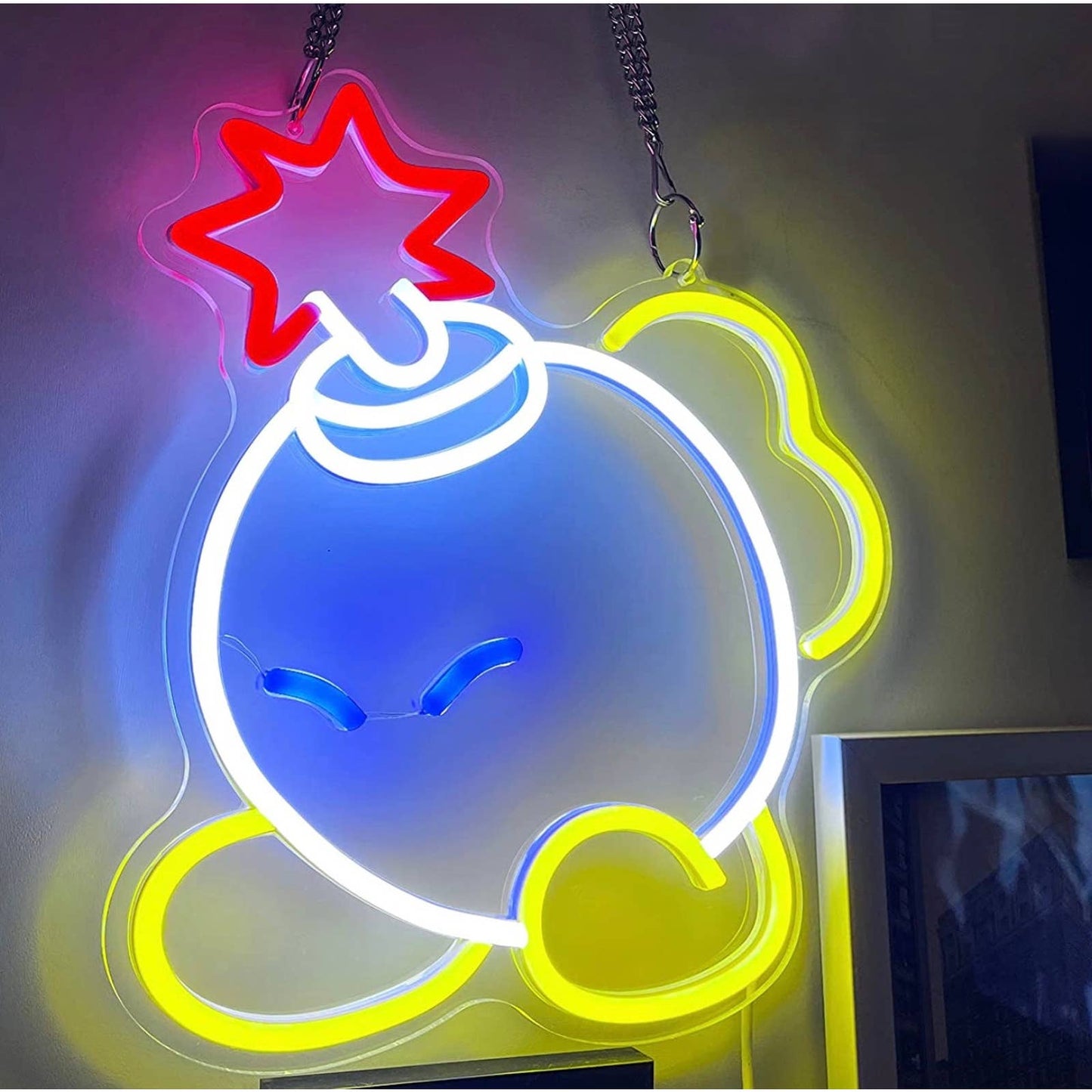 Fun Bright Bob-omb Super Mario LED Night Light Video Game Room Wall Decoration