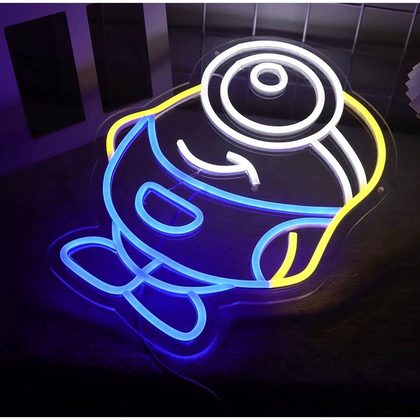 Fun Bright Yellow Minion LED Night Light Room Wall Decoration