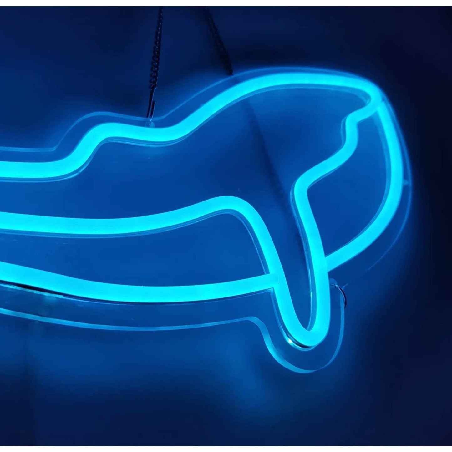 Lovely Blue Detailed Whale LED Night Light Ocean Aqua Art Decoration