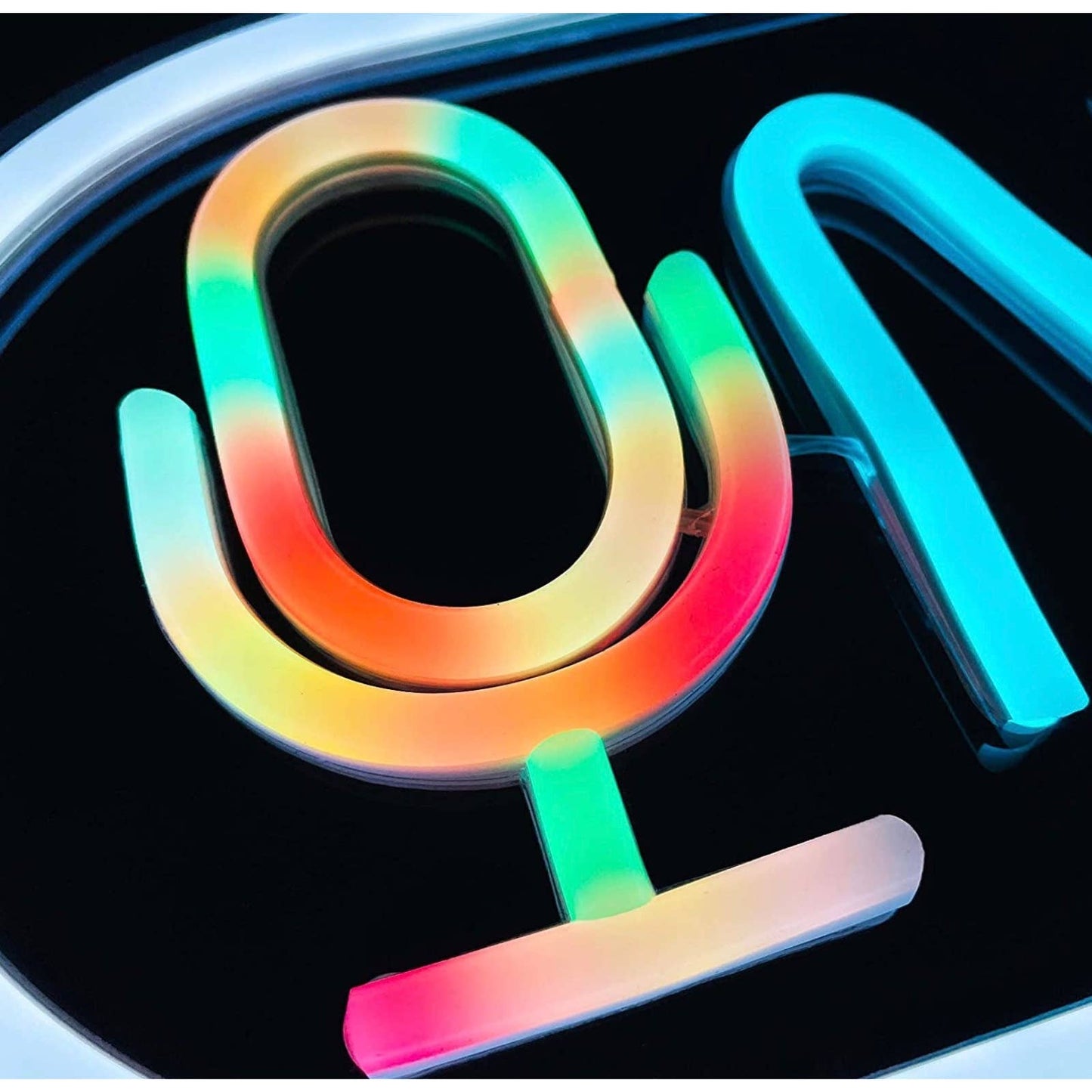 Lovely Bright Unique Rainbow On Air Microphone LED Night Light Steaming Studio D