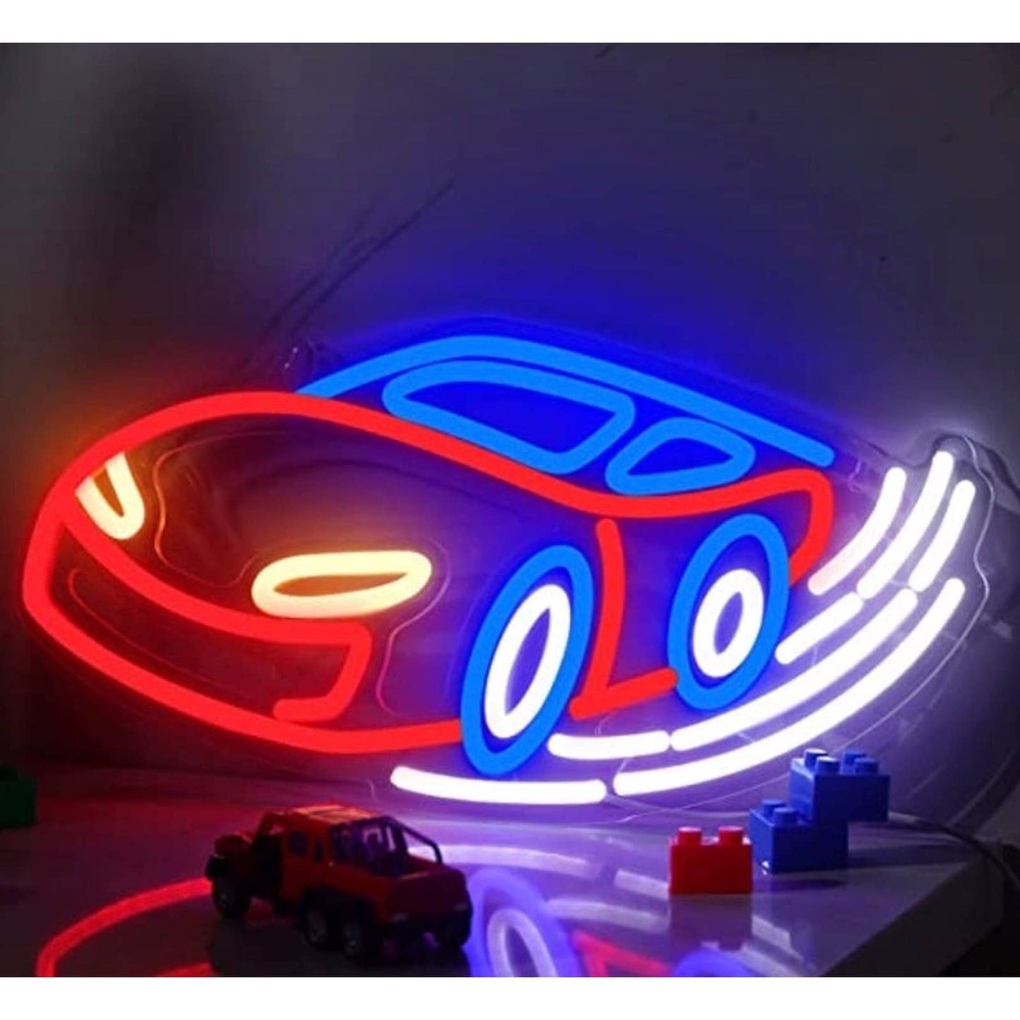 Fun Bright Super Fast Race Car LED Night Light Room Wall Decoration