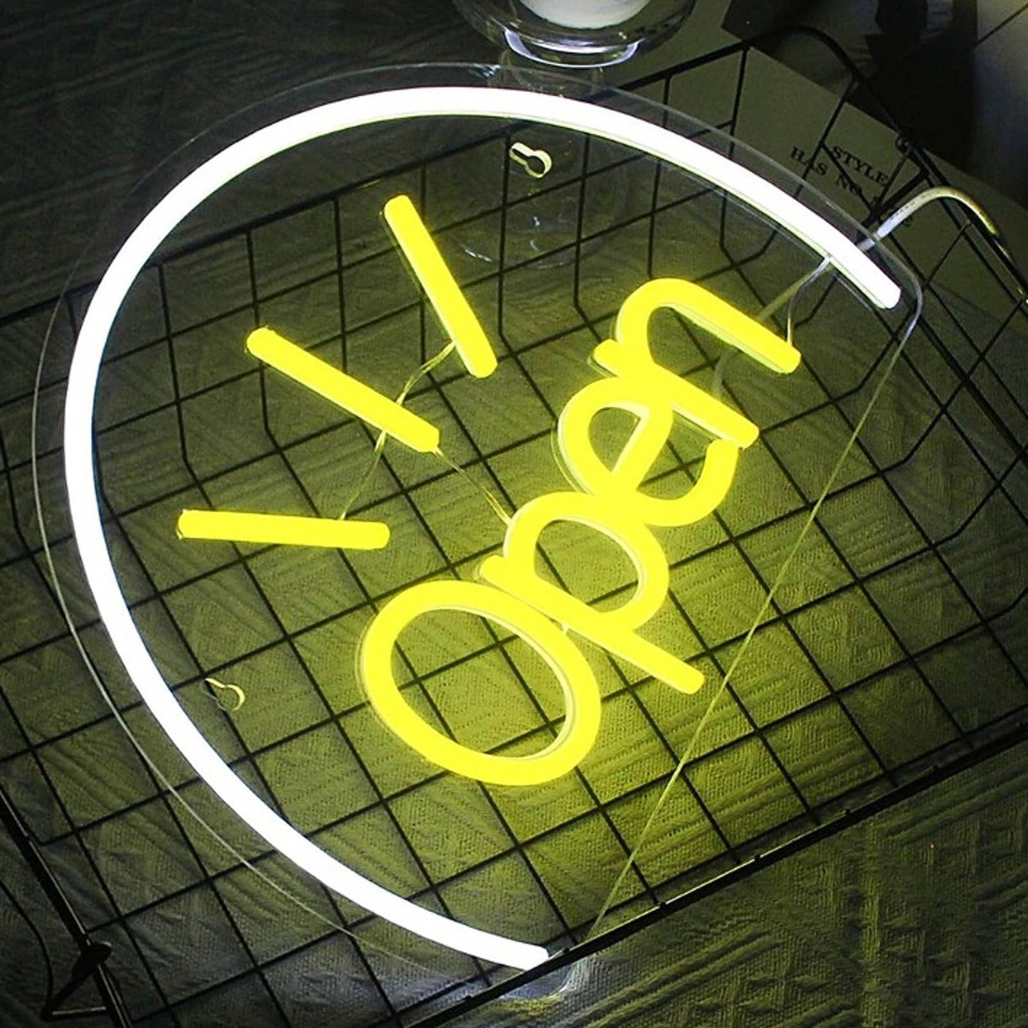 Vivid Bright Sunshine OPEN Sign LED Night Light Store Shop Decoration