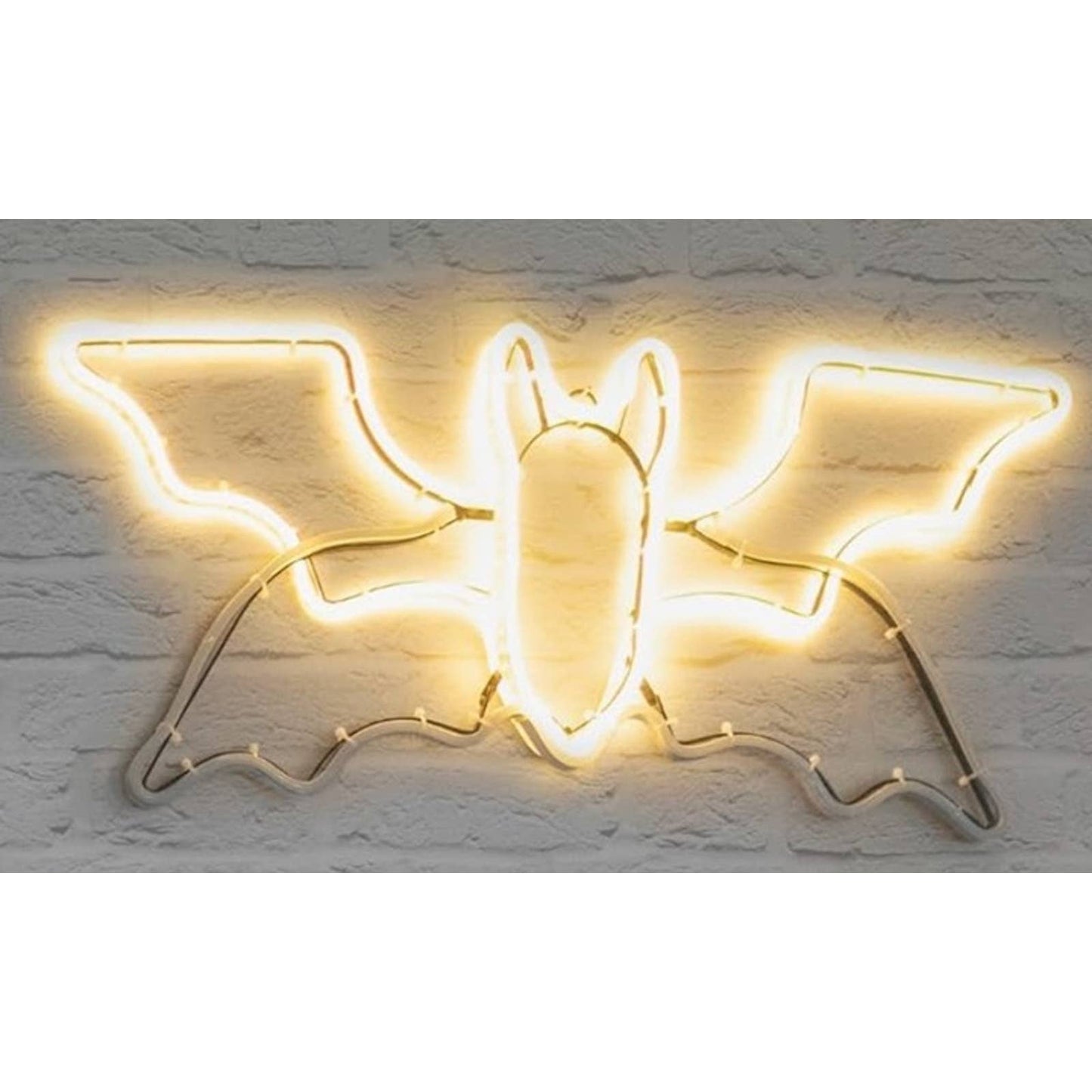 Vivid Bright Spooky Flapping Wings Bat LED Night Halloween Decor
