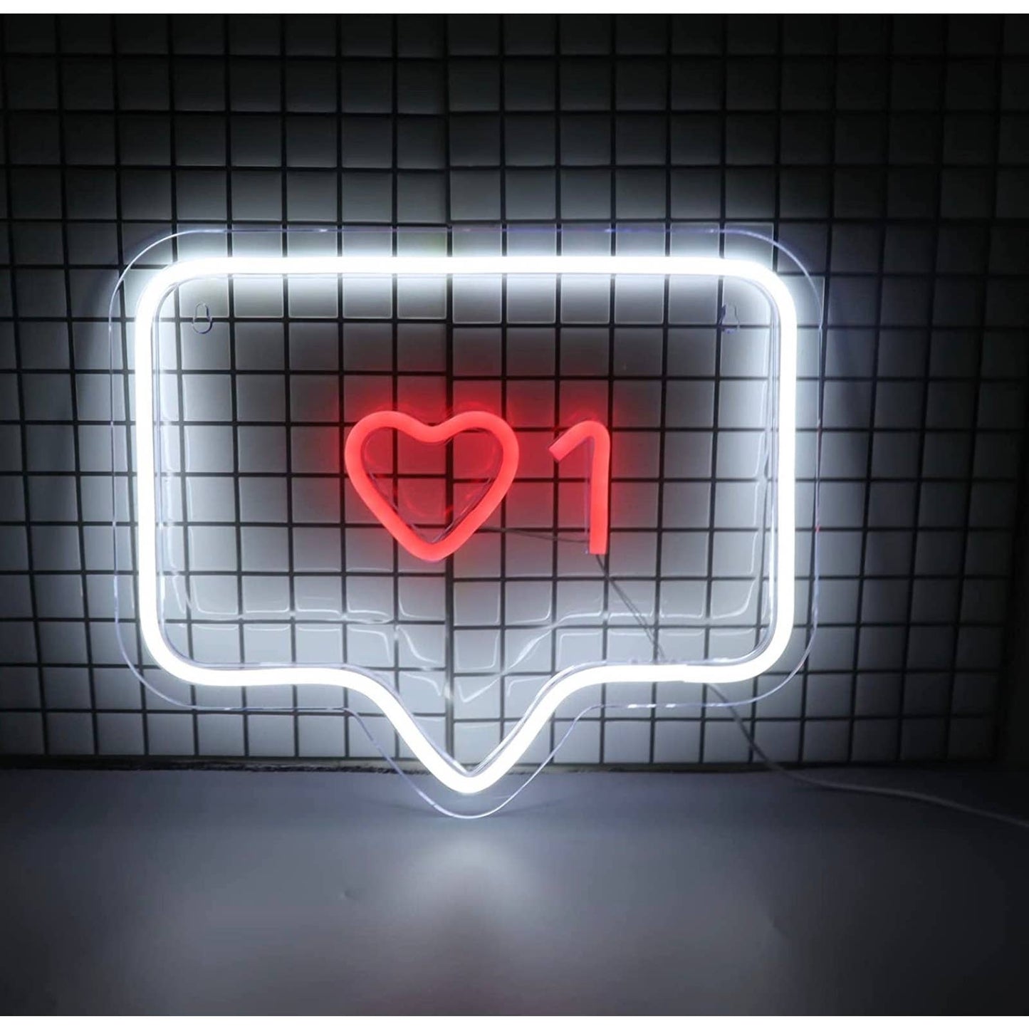 Lovely Bright White / Red Instagram Love Like Heart LED Night Light Social Media