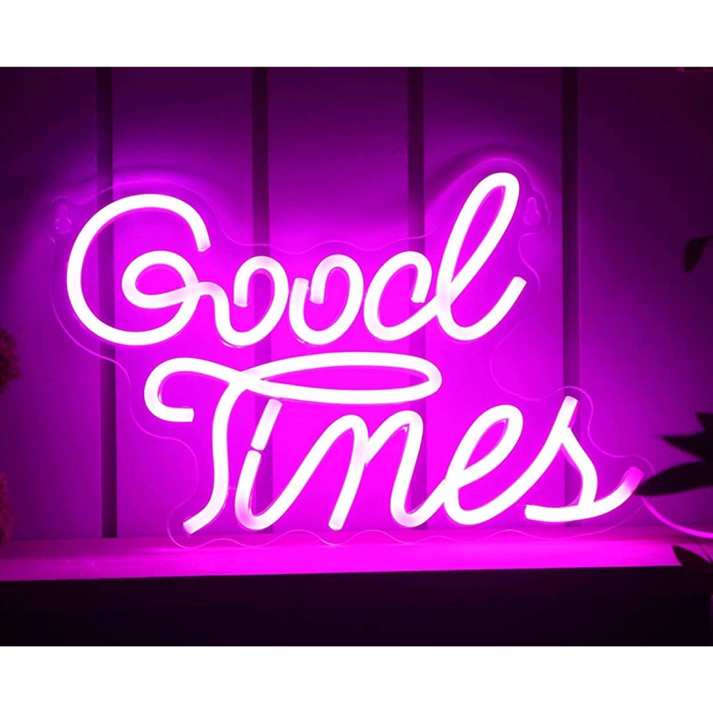 Lovely Bight Hot Pink Good Times LED Night Light Room Wall Decoration