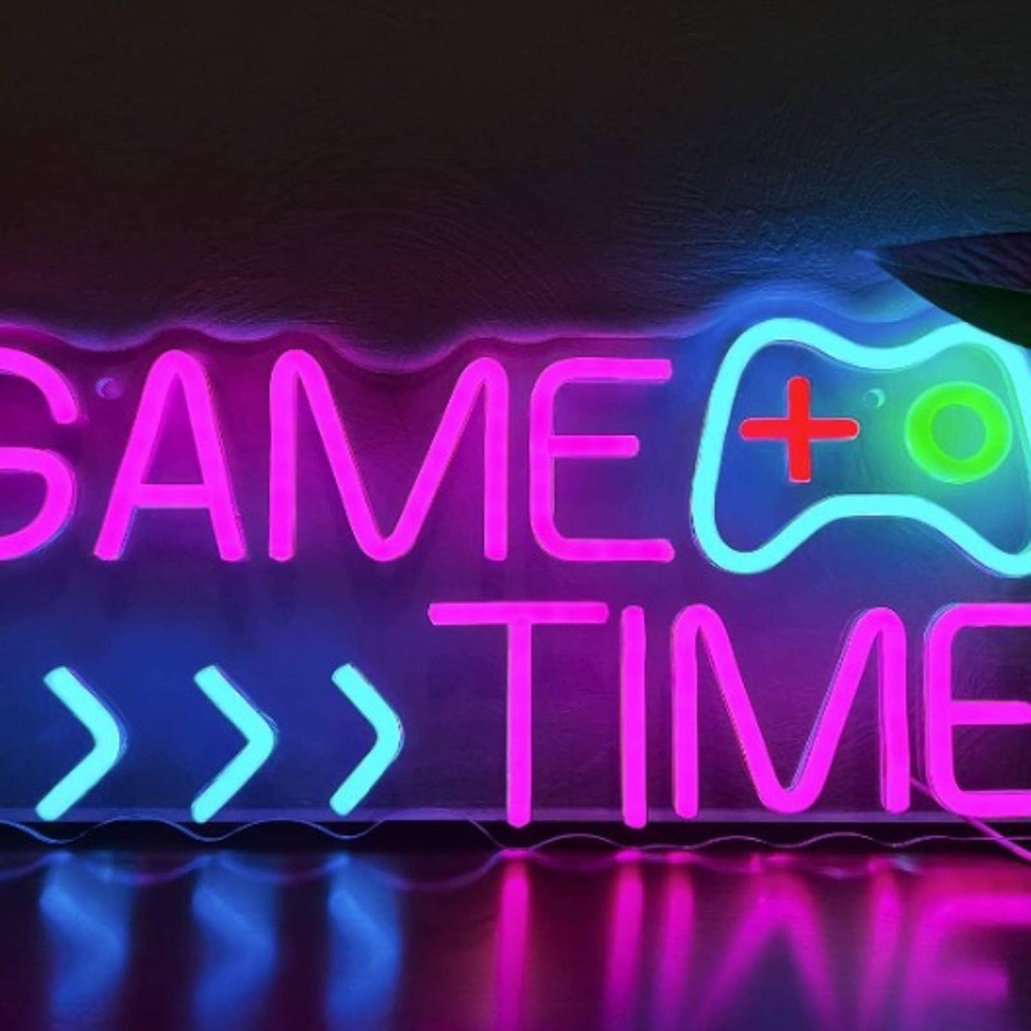 Fun Vivid Bright Pink / Blue Game Time Controller LED Night Light Room Wall Deco