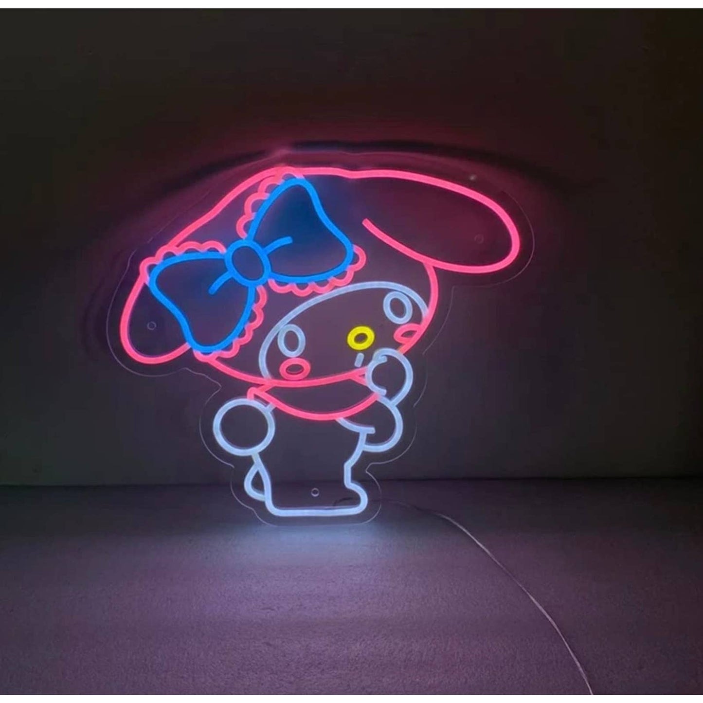 Super Adorable My Melody in Pink Outfit LED Night Light Japan Anime Room Wall De