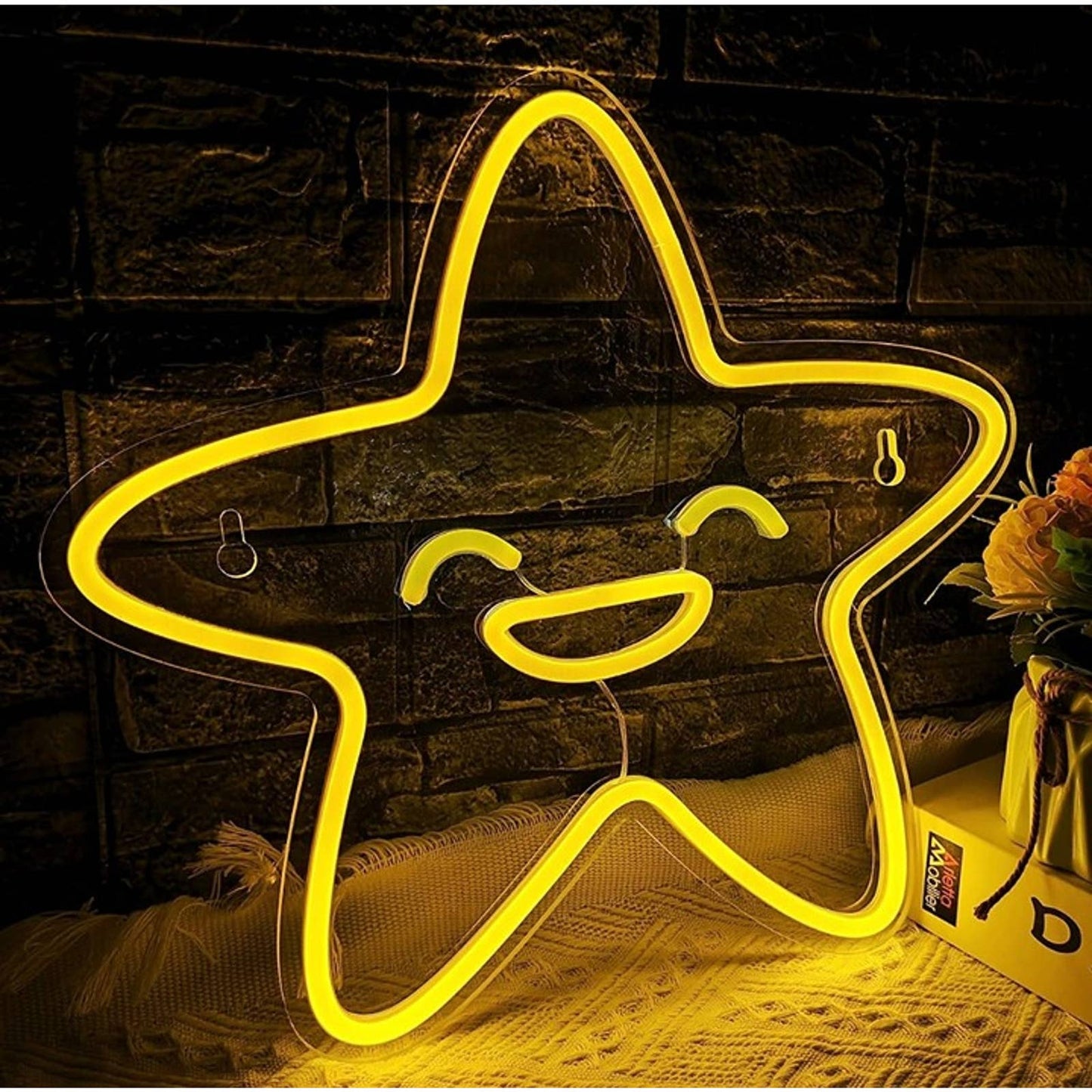 Fun Vivid Bright Happy Kid Star LED Night Light Room Wall Decor