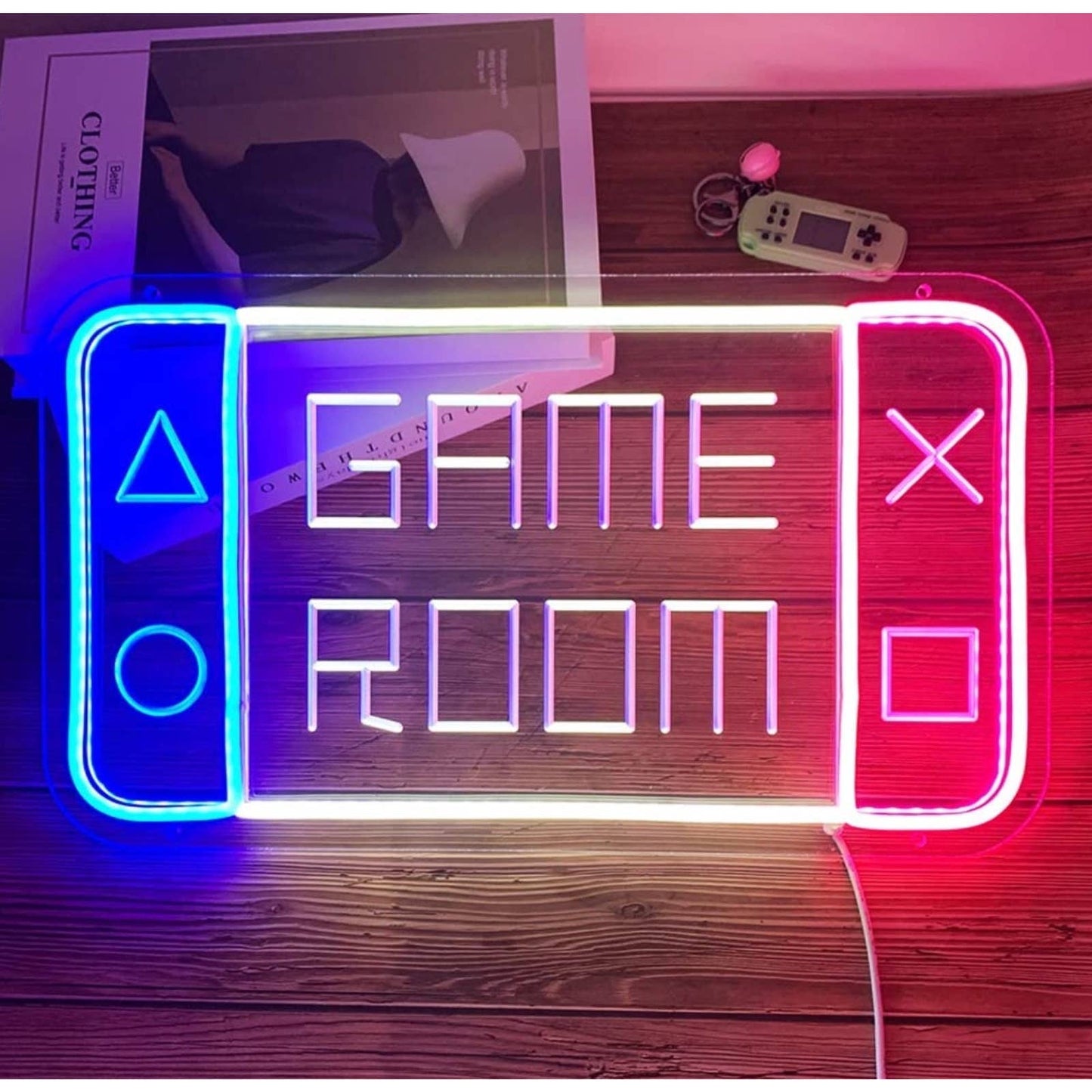 Fun Bright Red / Blue Switch Game Room LED Night Light Decoration