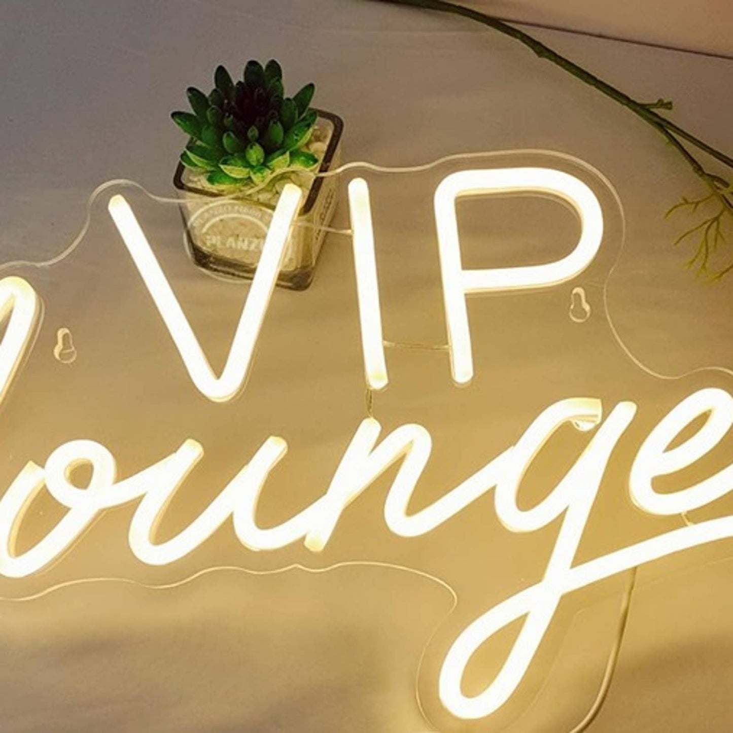 Simple Vivid Bright Warm White Modern VIP Lounge LED Night Light Bar Party Sign