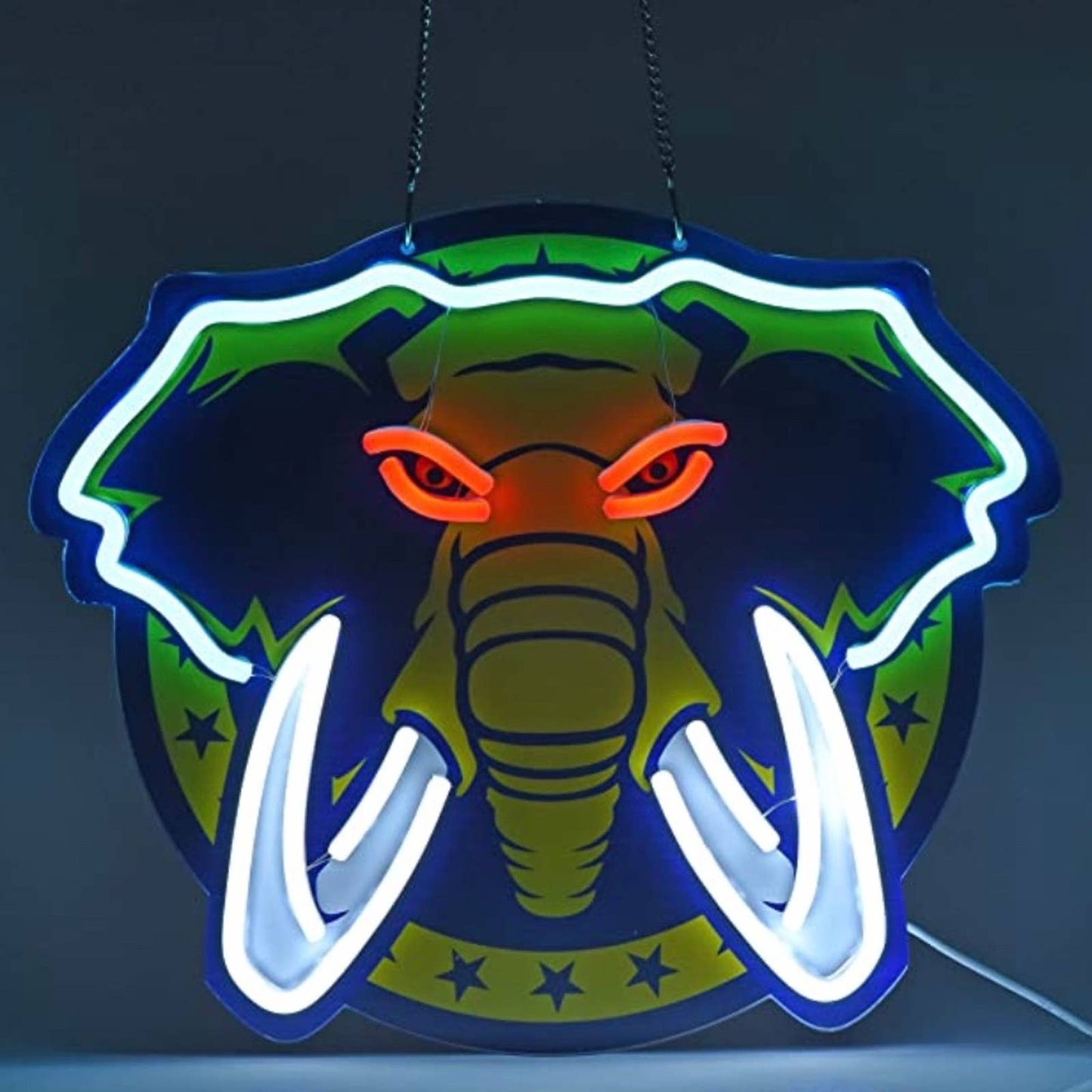 Fun Bright Elephant Hanging LED Night Light Room Wall Decoration