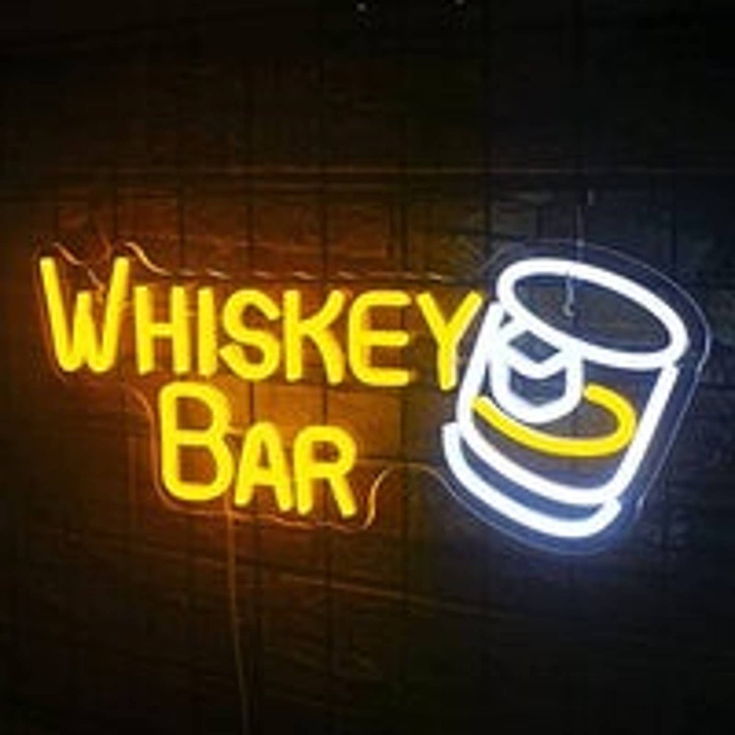 Warm Bright Whisky Bar LED Night Light Room Wall Decoration