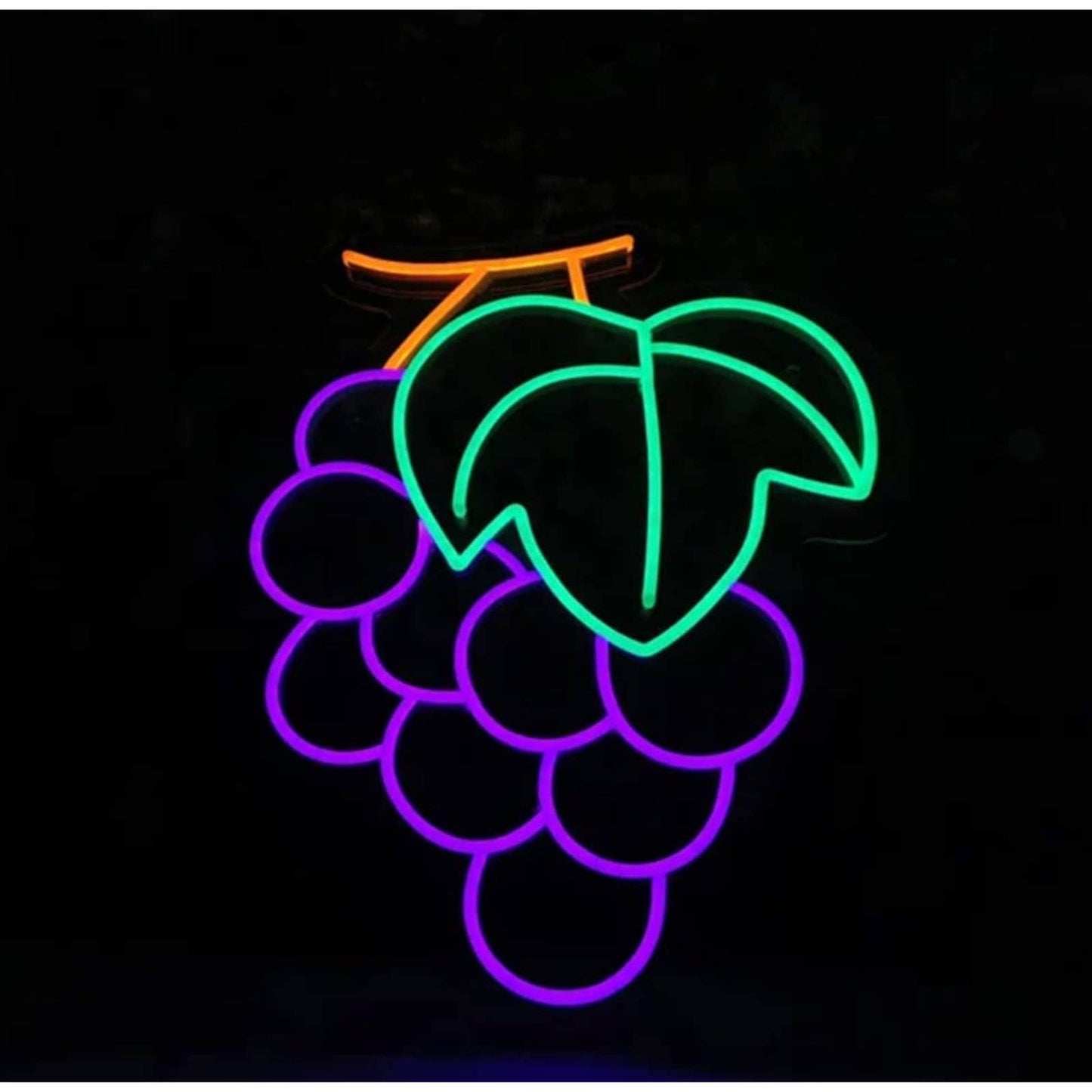 Tasty Bright Purple Grapes LED Night Light Fruit Room Wall Decoration