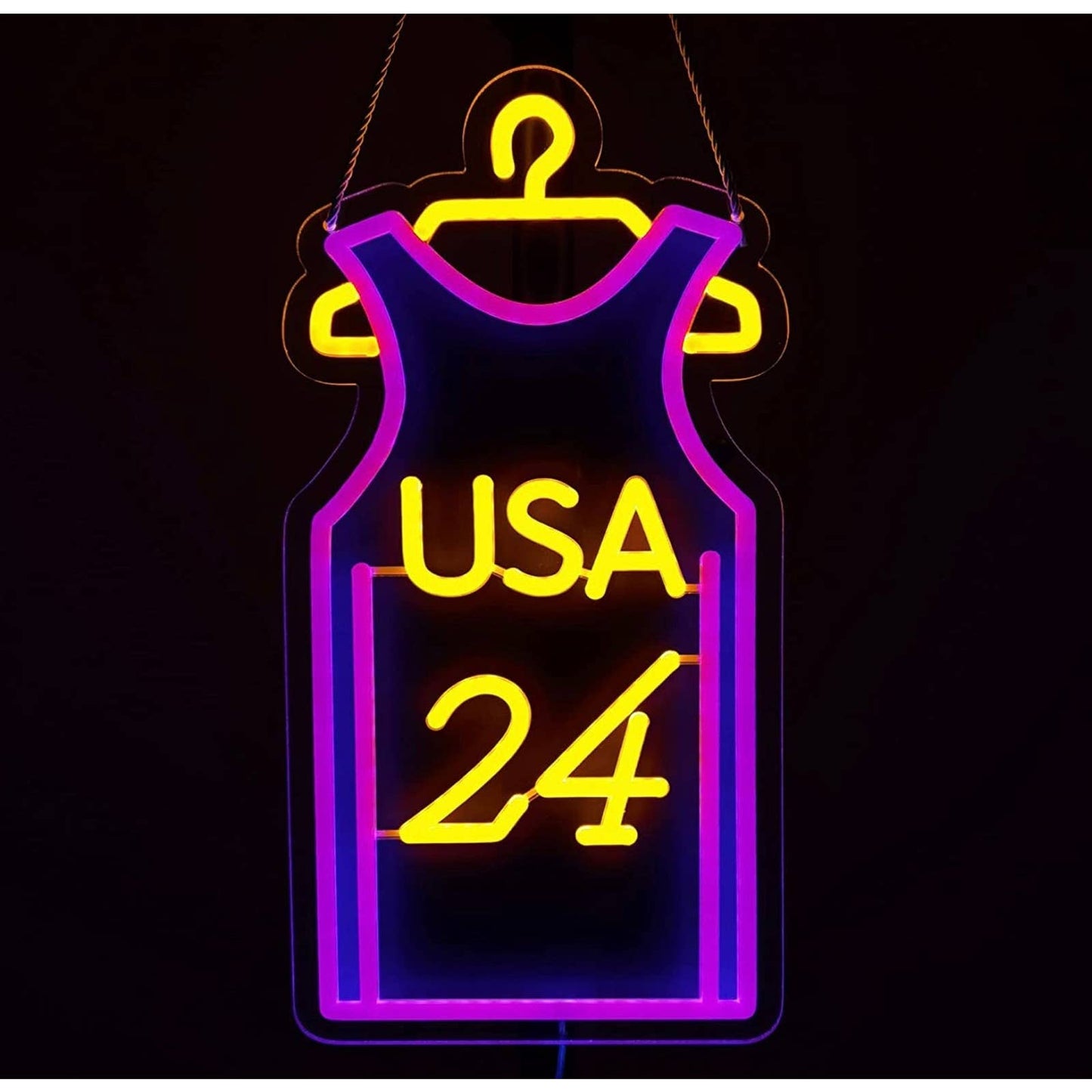 Los Angeles Lakers 24 Jersey LED Night Light Room Basketball NBA Decor
