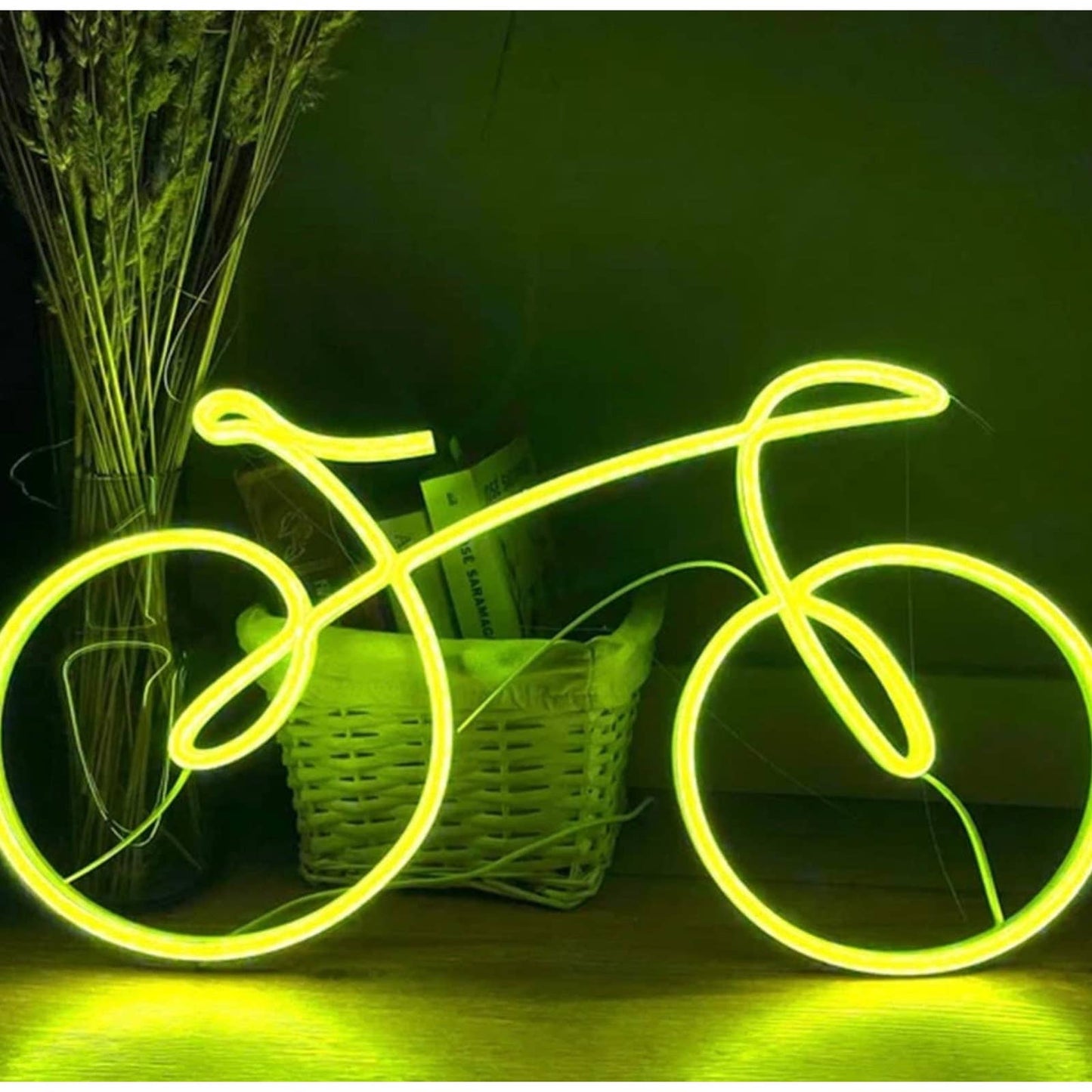 Fun Warm Bright Bicycle LED Night Light Room Wall Art Decoration