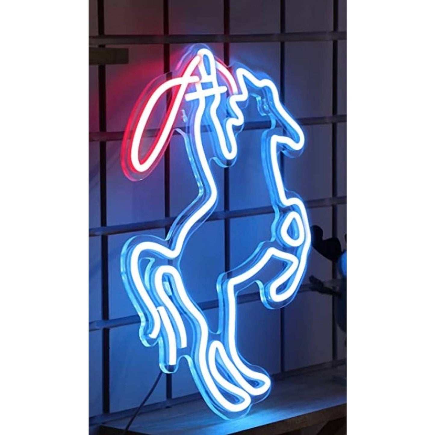Fun Vivid Bright Cowboy Lasso Horse LED Night Light Room Wall Decoration