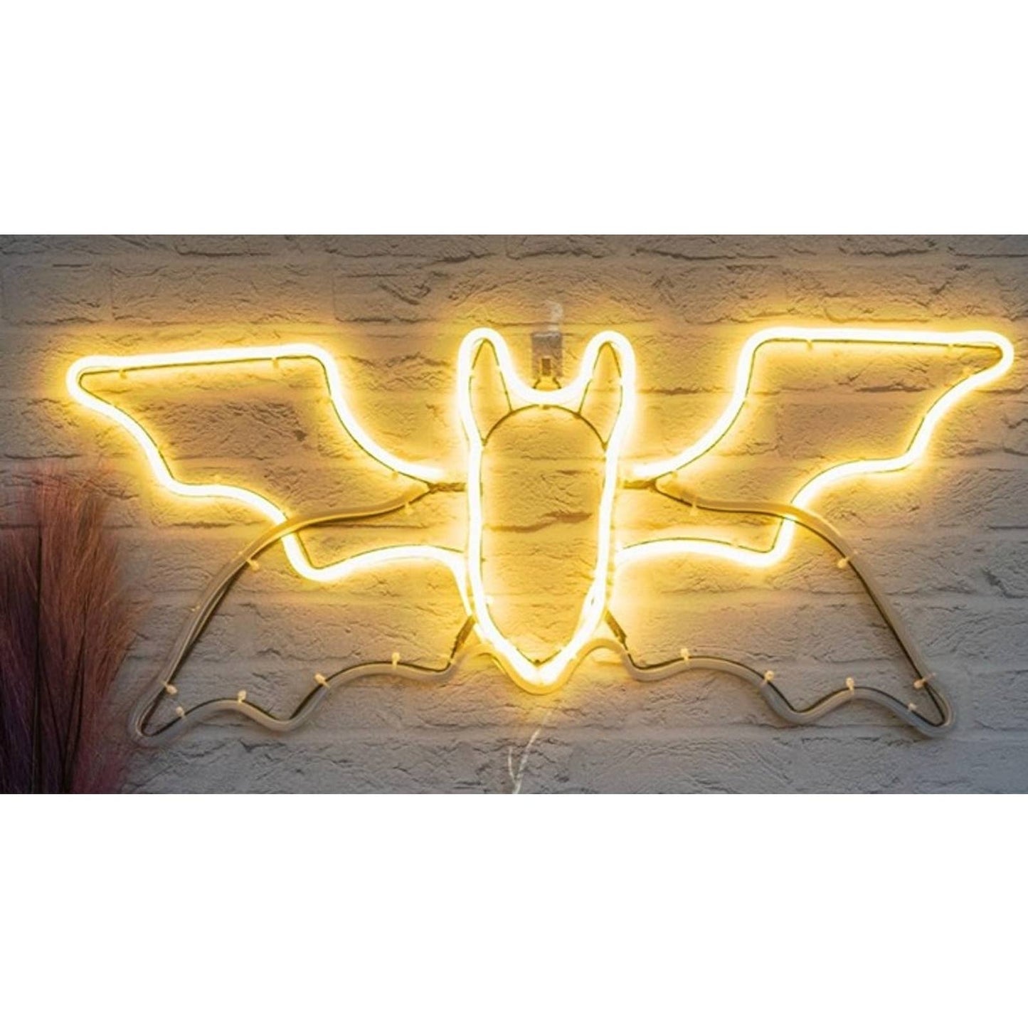 Vivid Bright Spooky Flapping Wings Bat LED Night Halloween Decor