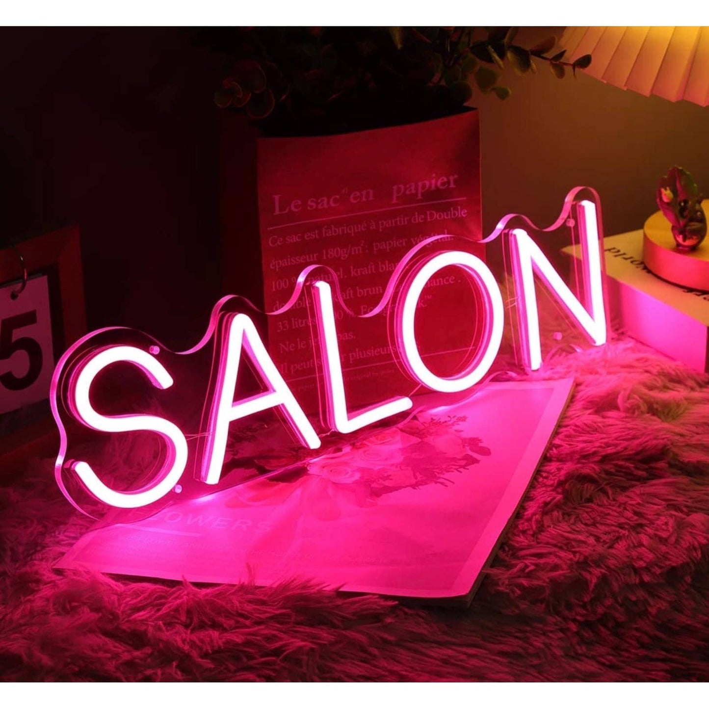 Lovely Bright Pink Salon LED Night Light Sign Spa Room Wall Decoration