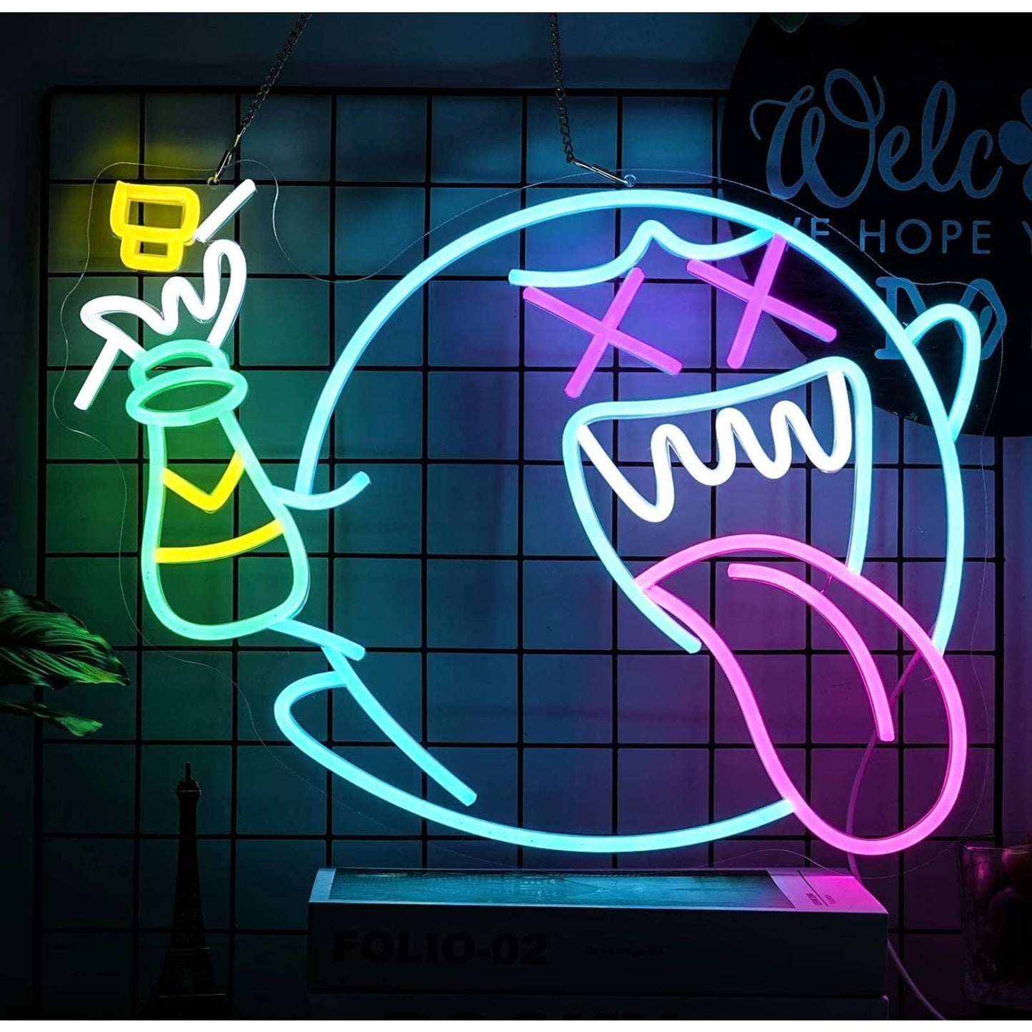 Fun Bright Drink Boo Ghost LED Night Light Game Room Decoration