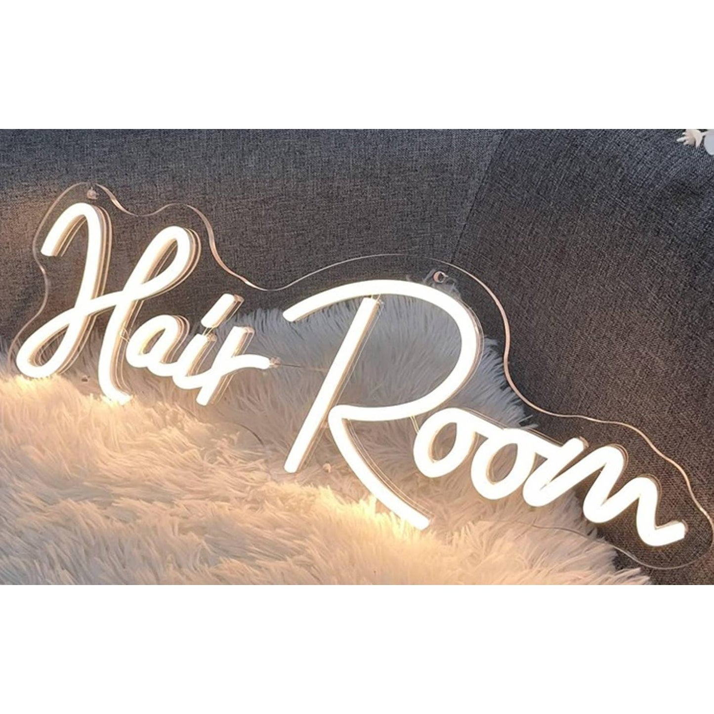 Lovely Bright White “Hair Room” LED Night Light Spa Salon Wall Room Decor
