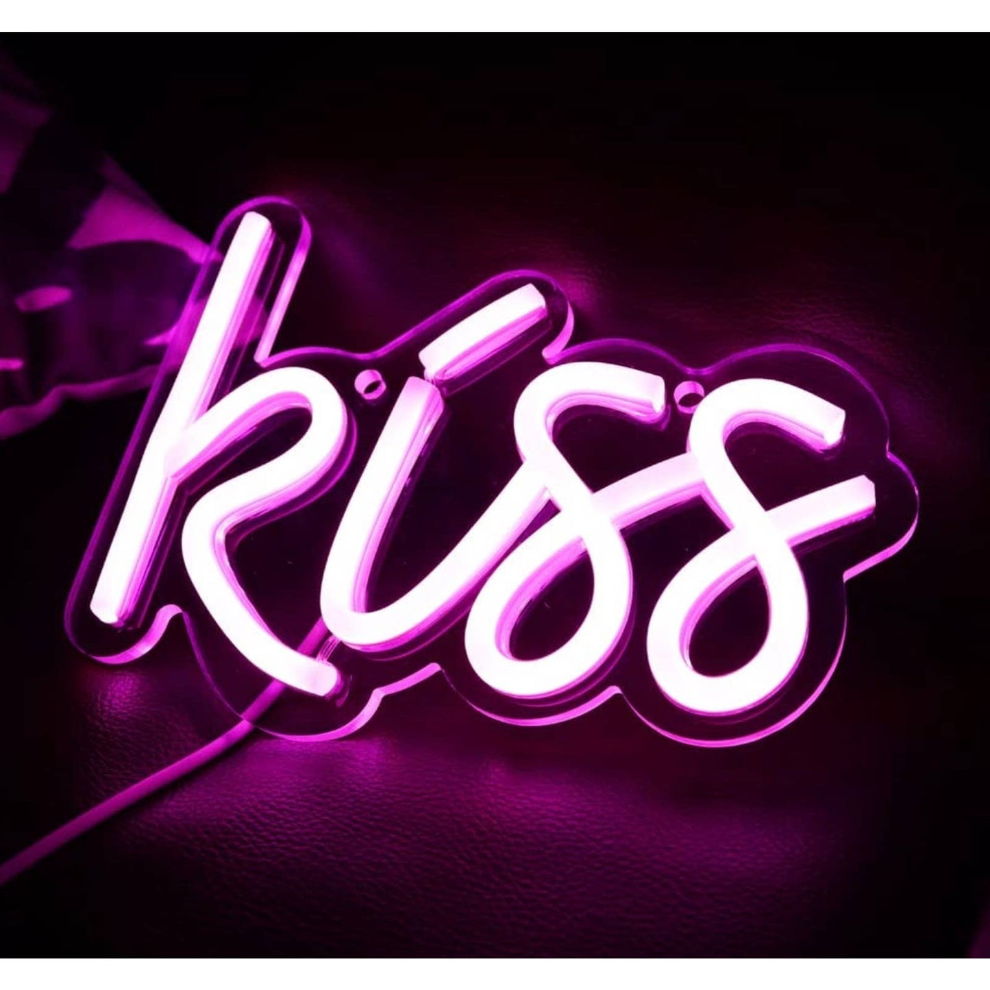 Lovely Bright Pink “kiss” LED Night Light Room Wall Decoration
