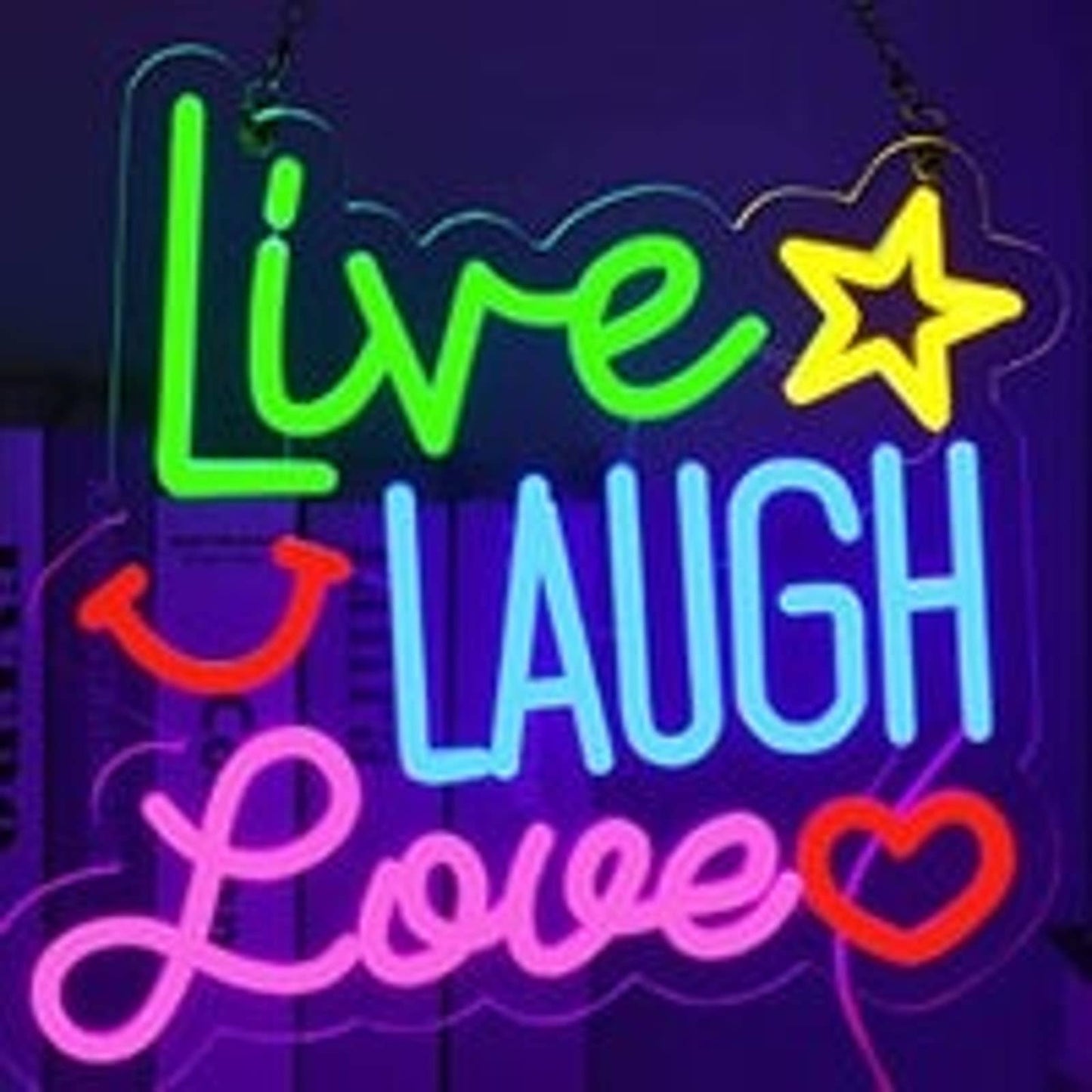 Lovely Bright Live, Laugh, Love LED Night Light Room Wall Decoration
