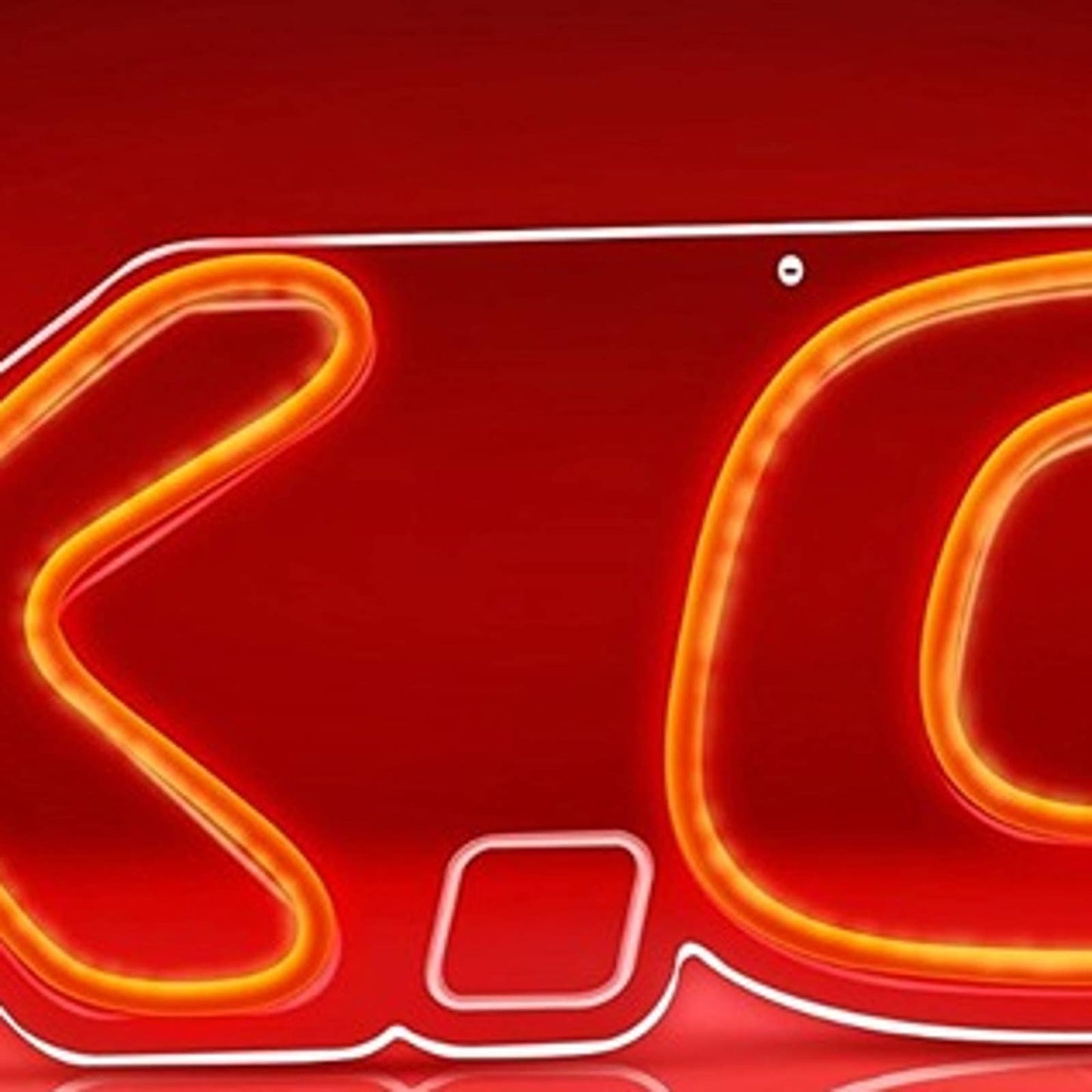 Fun Bright Red K.O Street Fighter LED Light Video Game Decor