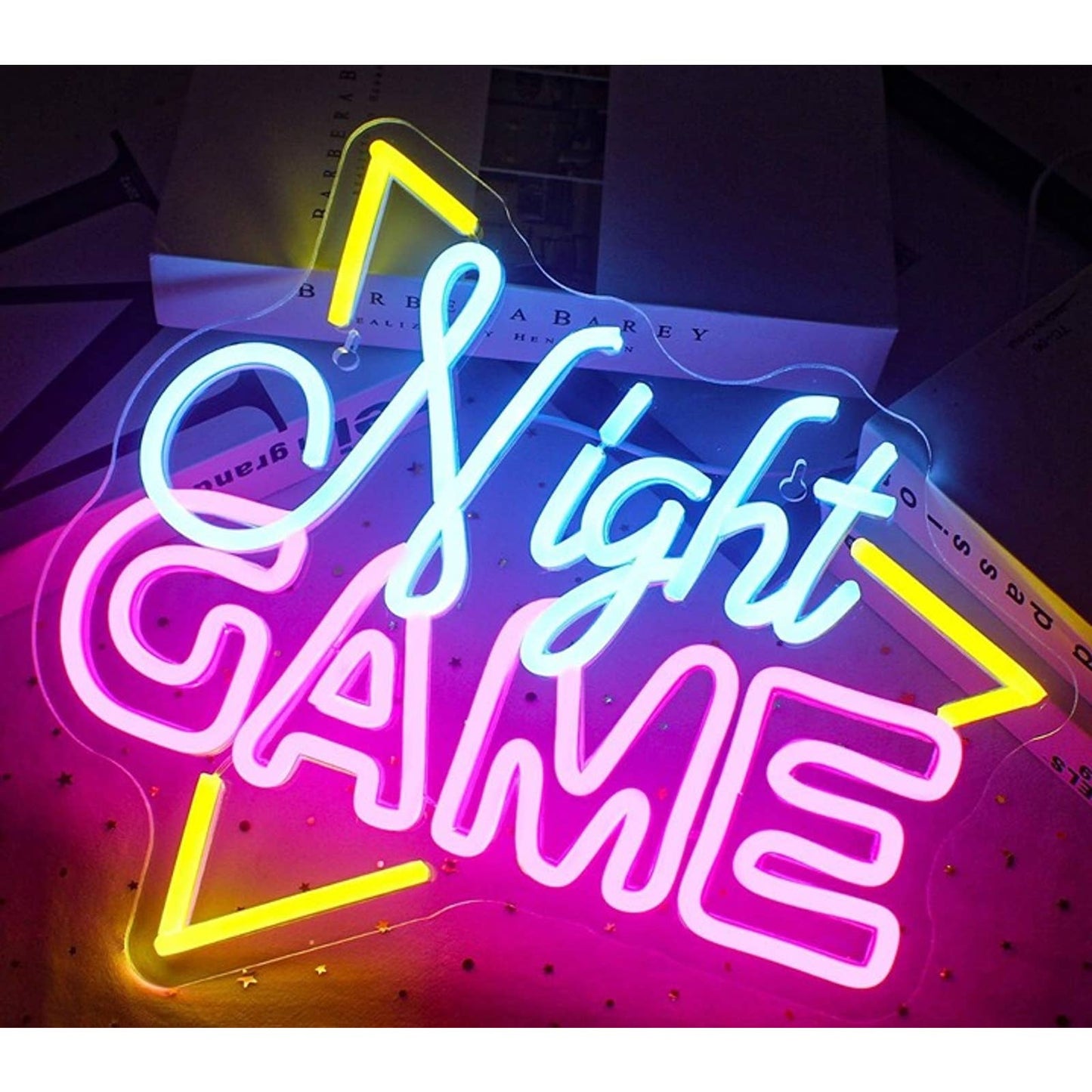 Fun Bright Colorful “Night Game” LED Night Light Room Wall Decoration