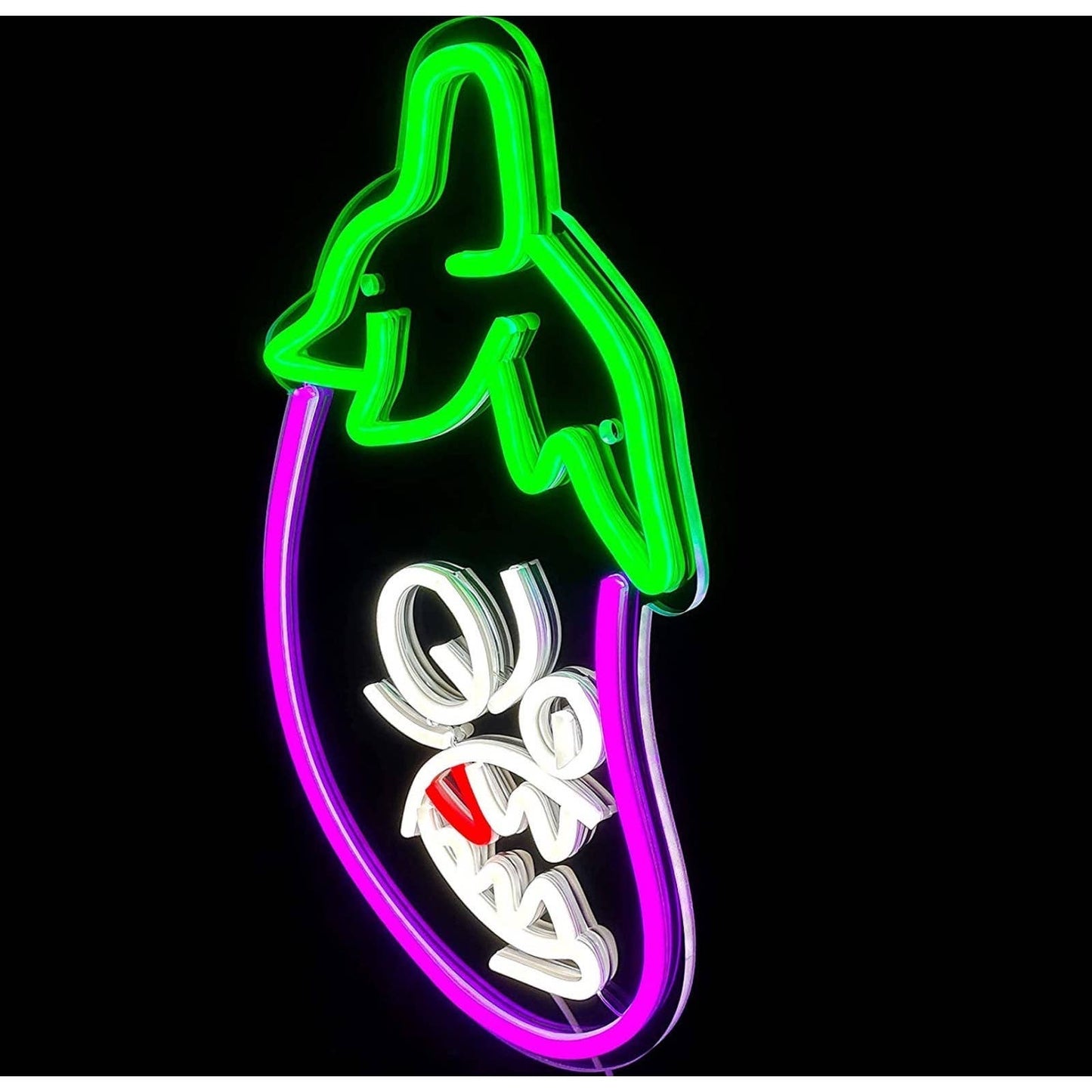 Fun Eggplant Plants vs. Zombies Video Game LED Night Light Room Wall Decor