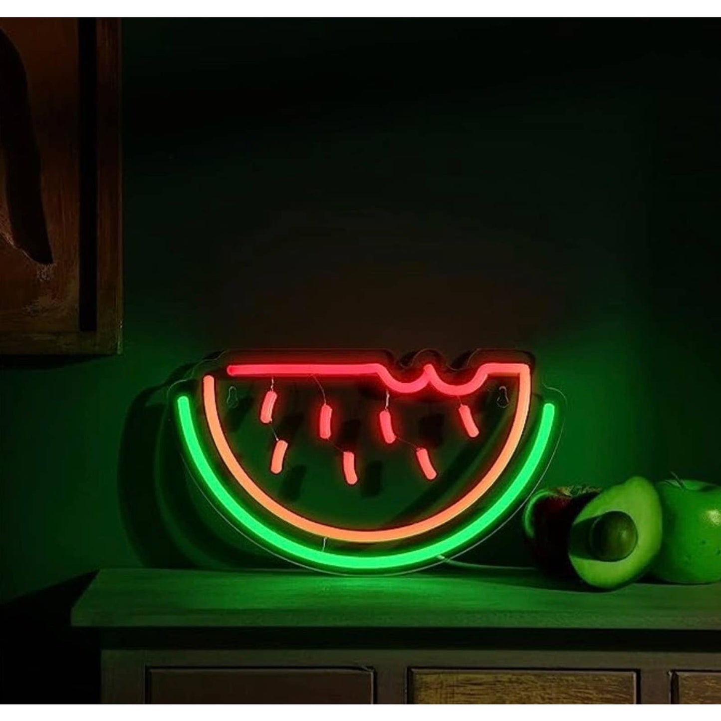 Tasty Bright Red / Green Watermelon LED Night Light Room Wall Decoration