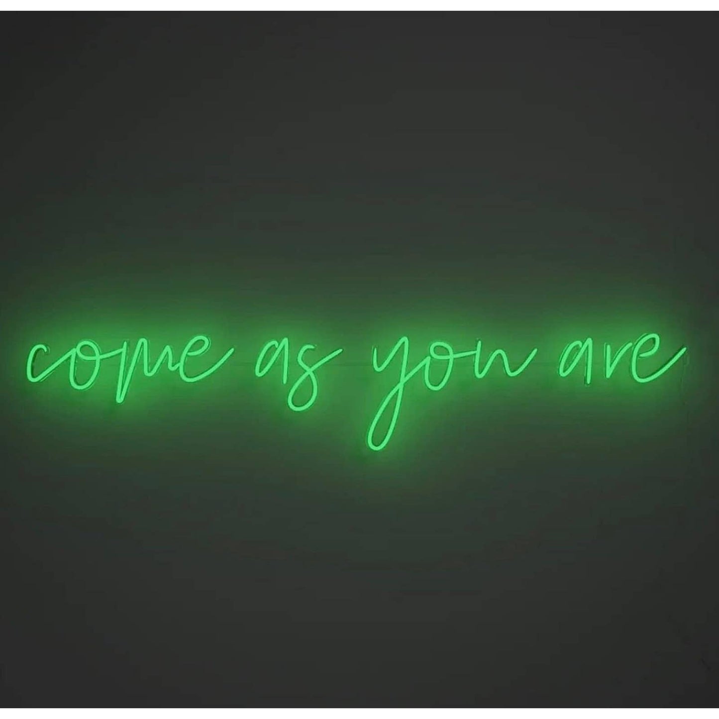 Lovely Bright Green “Come As You Are” LED Night Light Room Wall Decoration