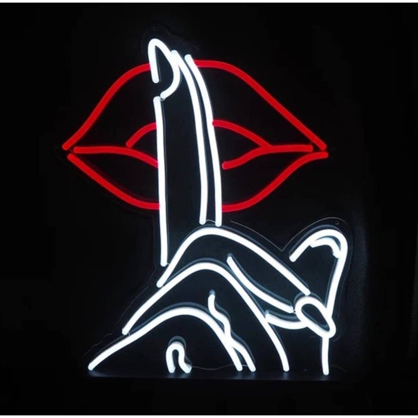 Lovely Bright Shushing Lips LED Night Light Room Wall Decoration