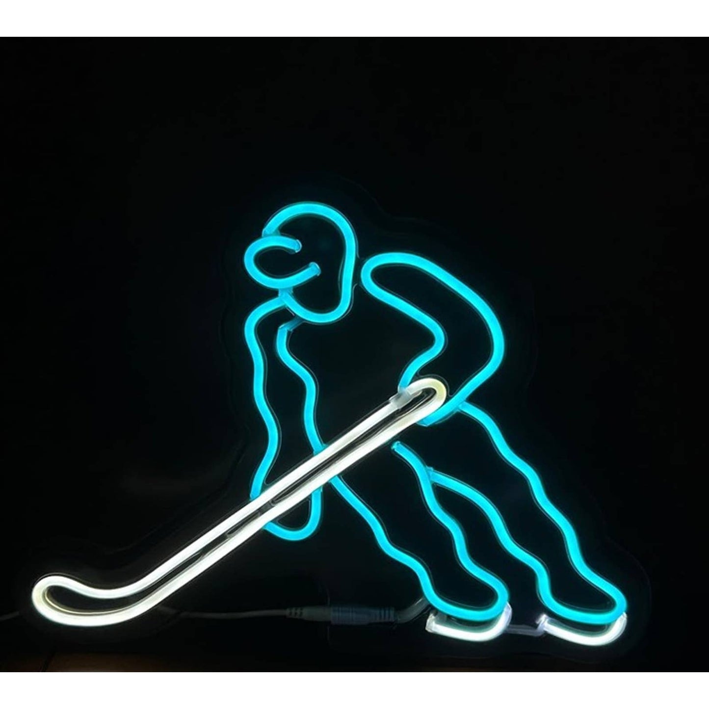Fun Vivid Bright Hockey Player LED Night Light Room Wall Decoration