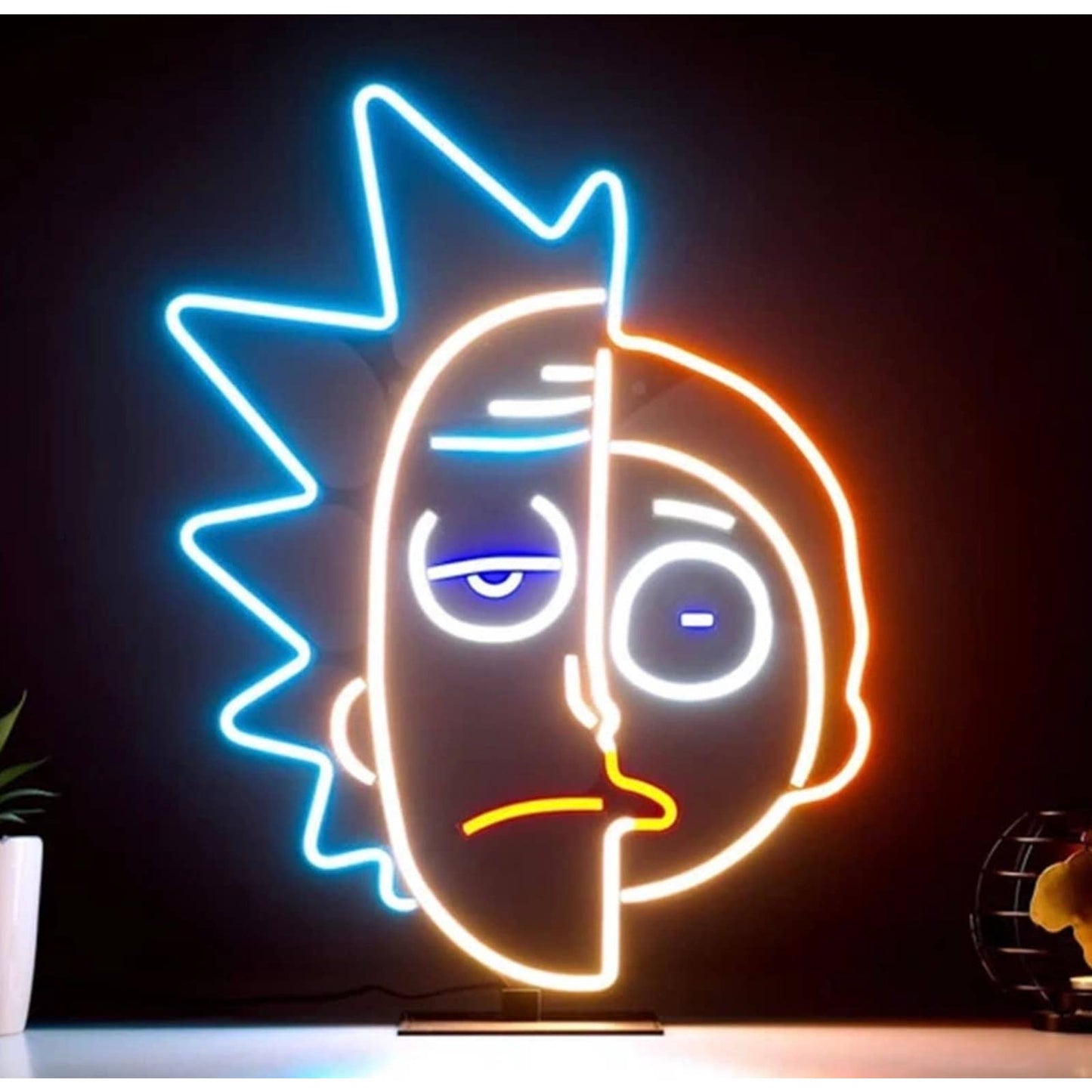 Fun Bright Rick & Morty Cartoon LED Night Light Room Wall Decoration