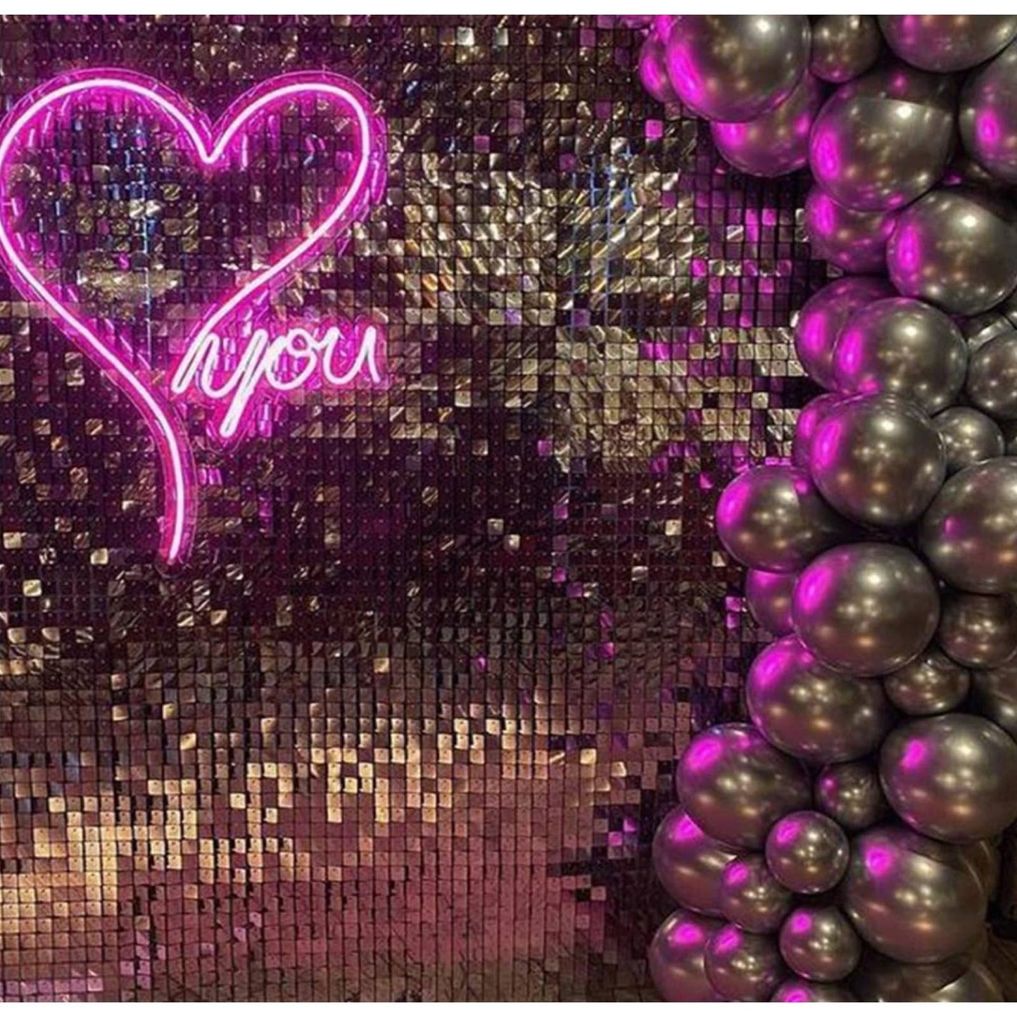 Lovely Bright Pink Heart Love You LED Night Light Romantic Room Wall Decor