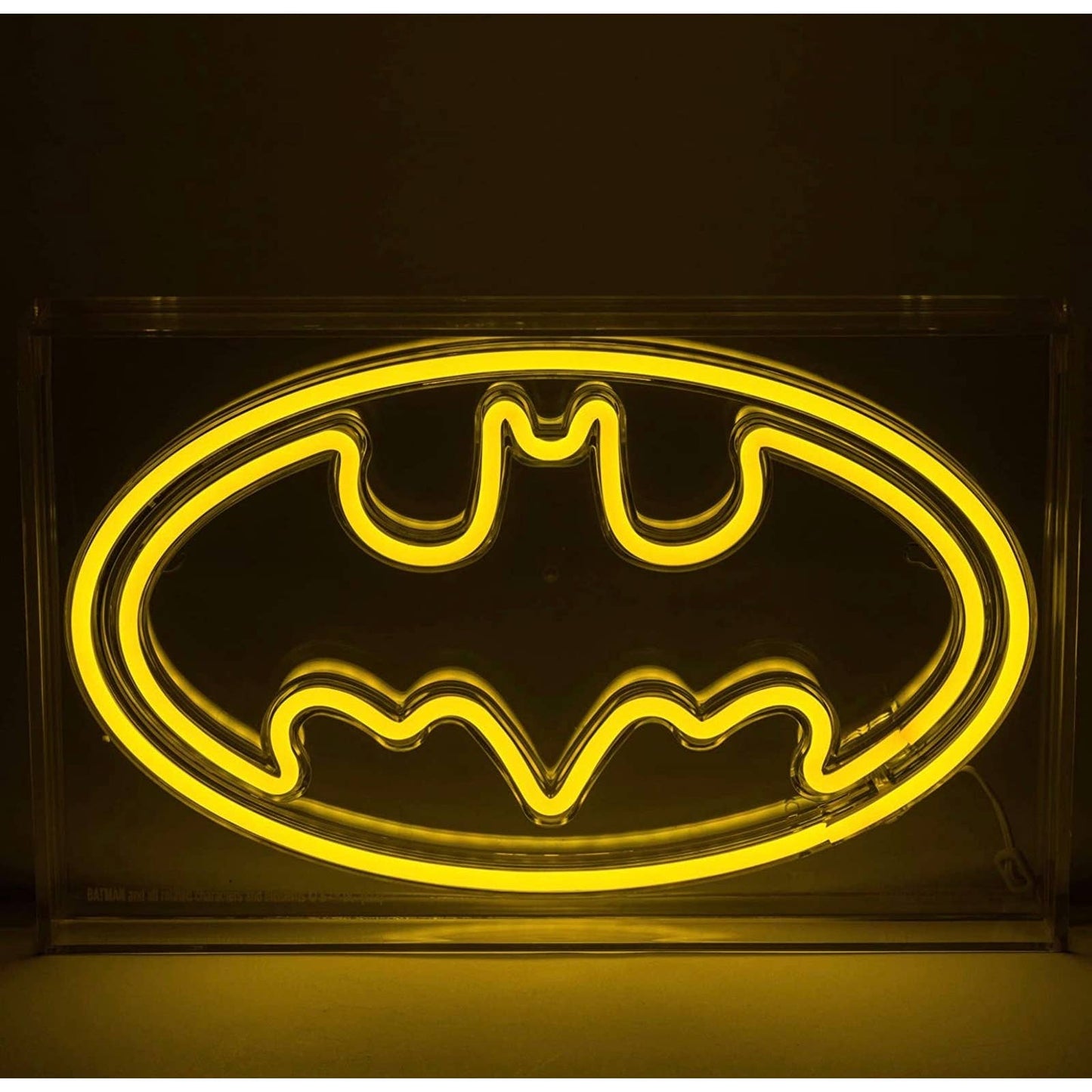Fun Bright Yellow Batman DC Comics LED Night Light Super Hero Room Wall Decor