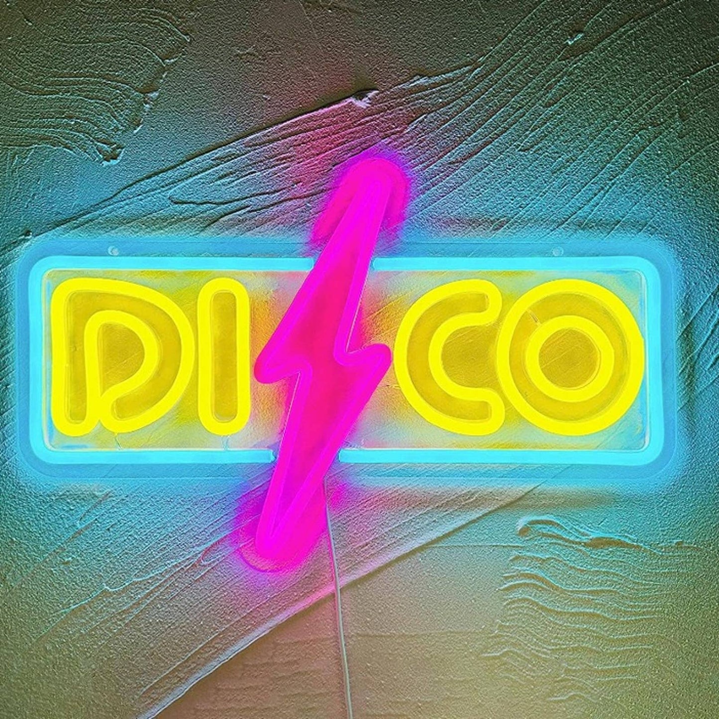 Vivid Bright Vivid Colorful Disco Lightning Bolt LED Night Light Party Decor