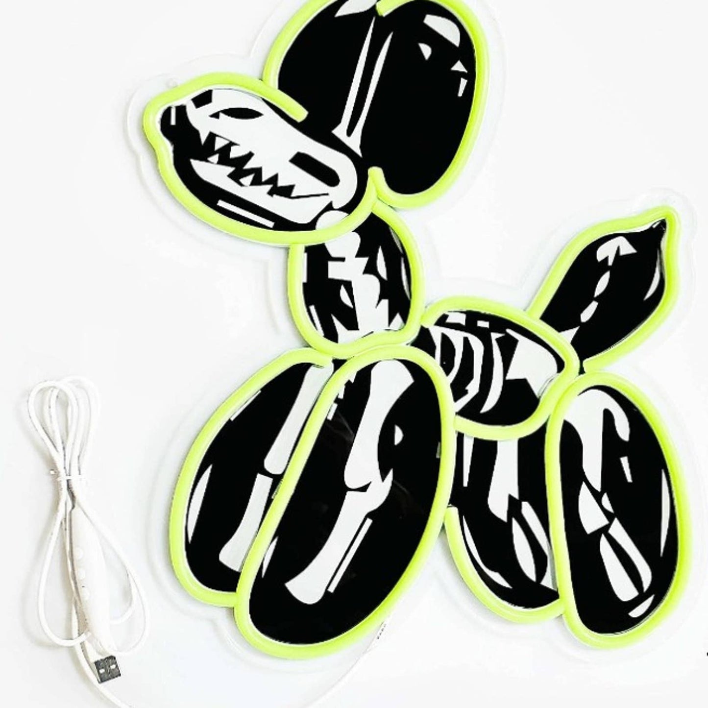 Fun Bright Green X-Ray Balloon Puppy Dog LED Night Light Wall Decoration