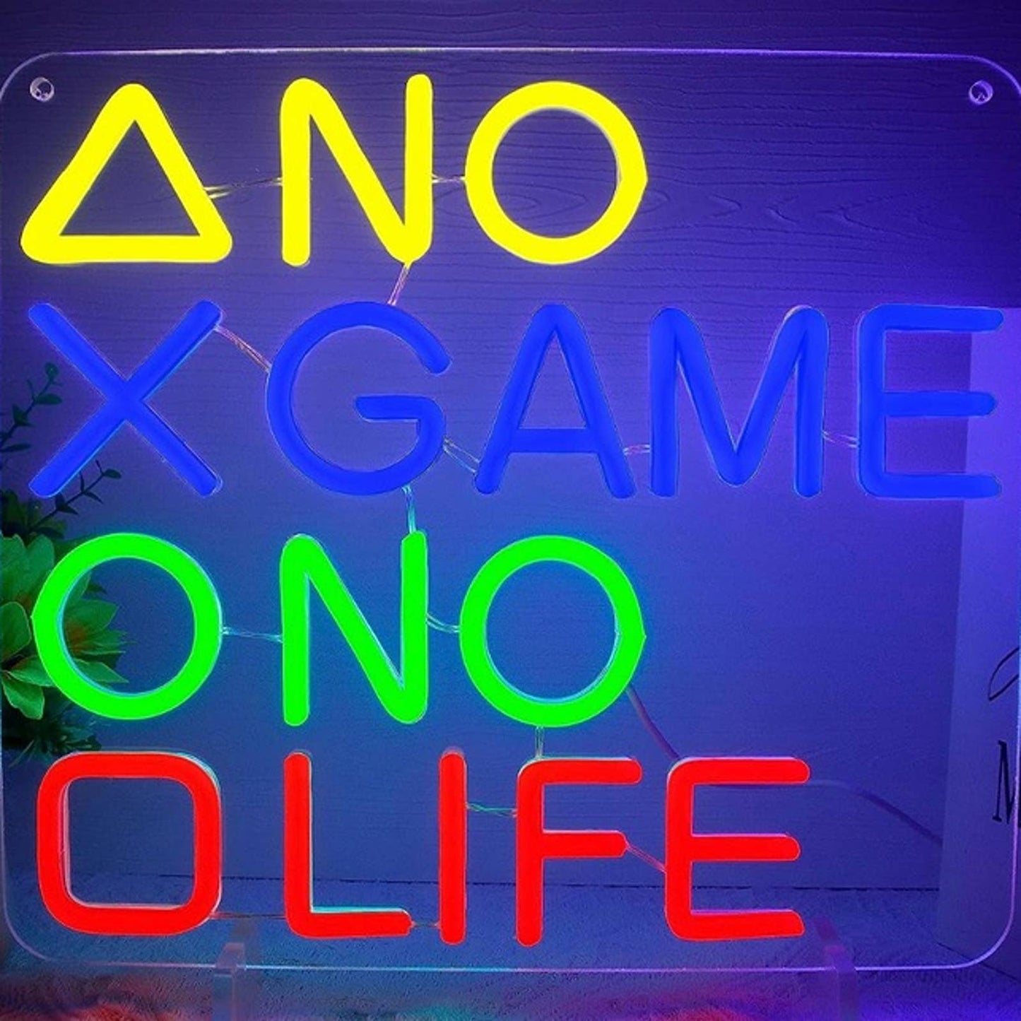 Fun Colorful Bright “No Game No Life” LED Night Light PS5 Gamer Decor