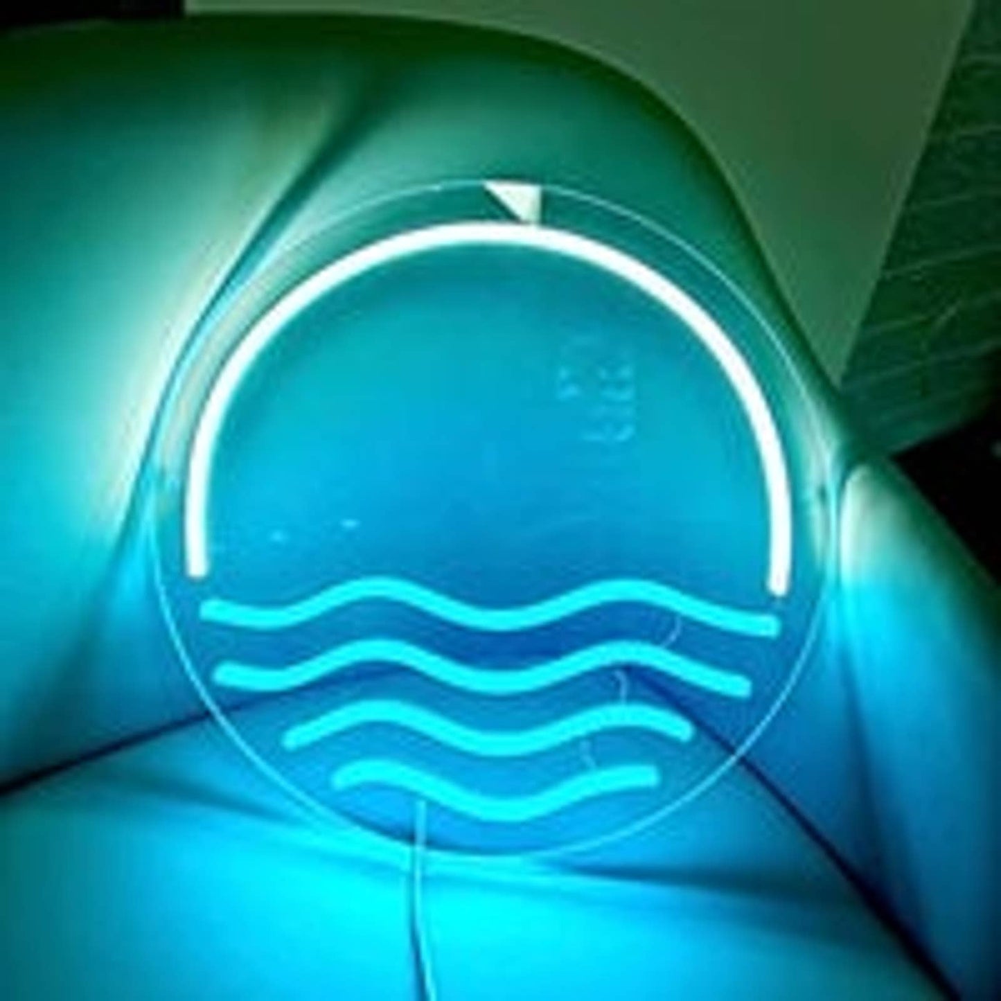Lovely Bright Cool Blue Sunset over Ocean LED Night Light Room Wall Decoration