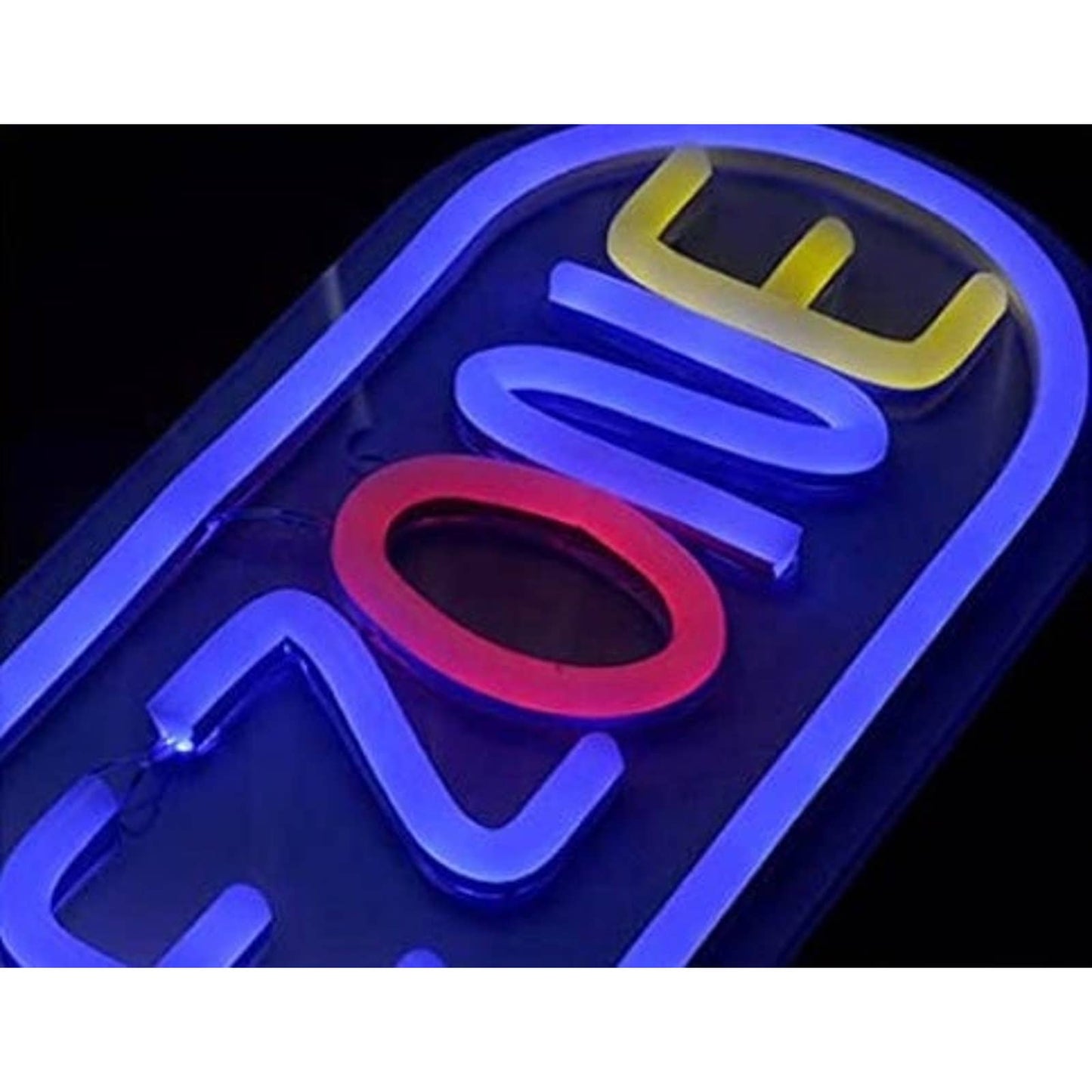 Fun Vivid Bright Blue Game Zone LED Night Light Arcade Room Wall Decoration