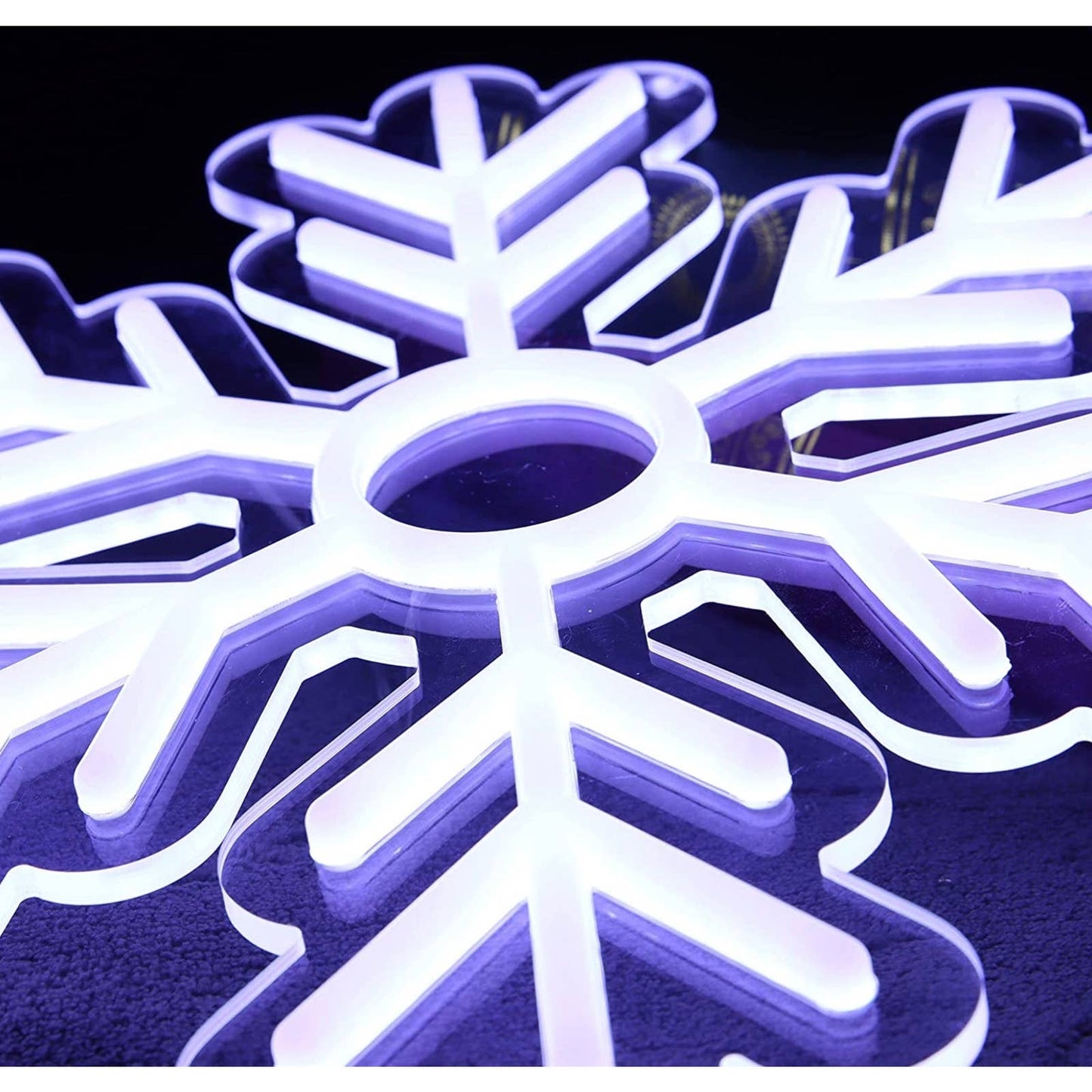 Vivid Bright White Snowflake Winter LED Night Light Room Wall Decor