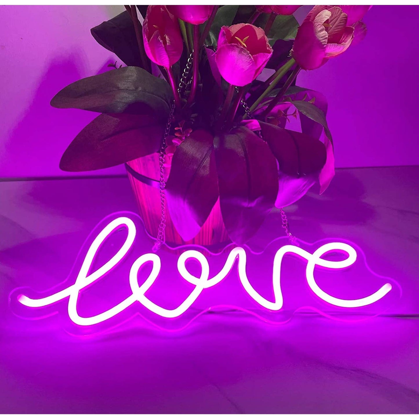 Lovely Warm Pink Love Heart LED Night Light Romantic Room Wall Decoration