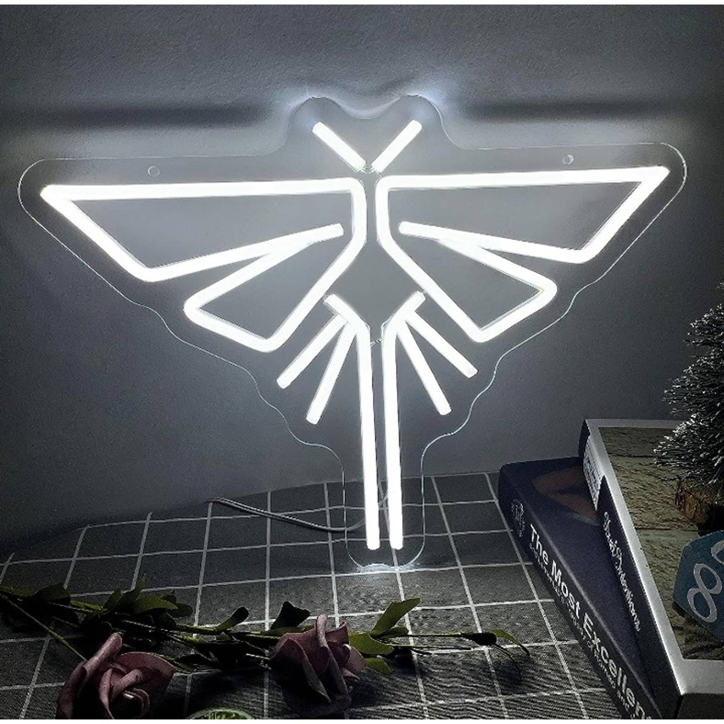 Vivid Bright White Modern Design Dragon Fly LED Night Light Room Wall Art Decor